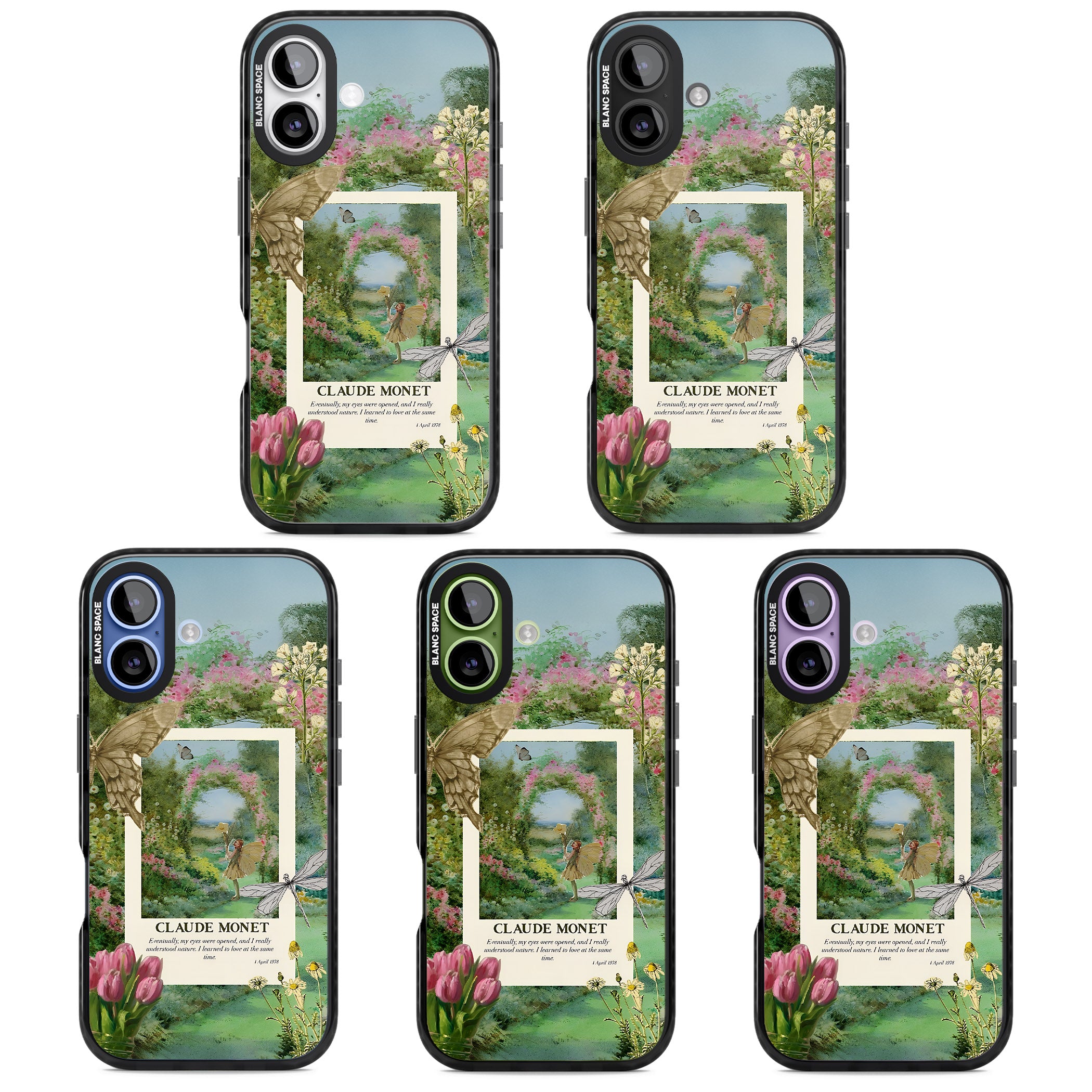 Monet Fairy Garden iPhone 17 Impact Black Phone Case APT Impact Protection