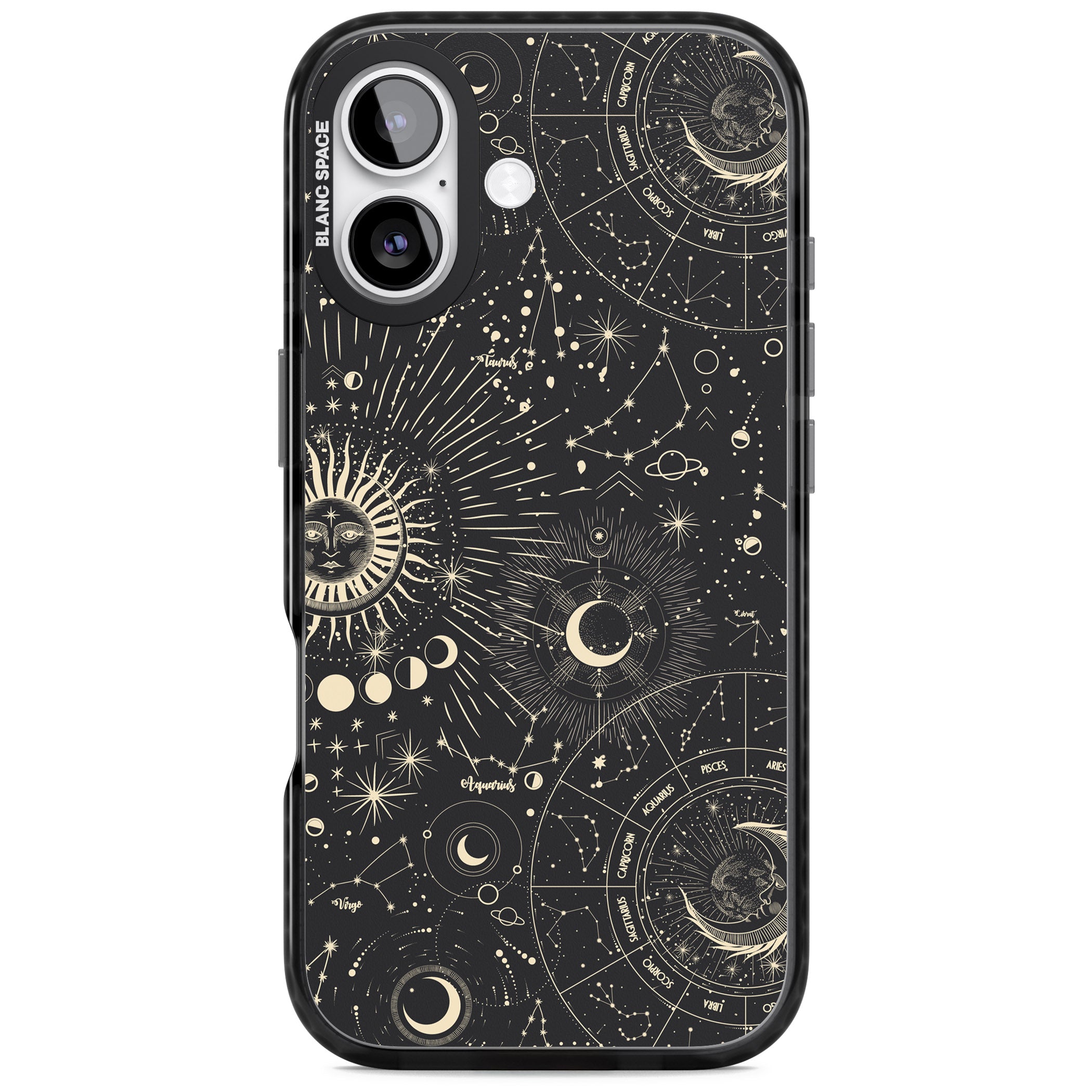Suns & Zodiac Celestial Chart iPhone 17 Impact Black Phone Case