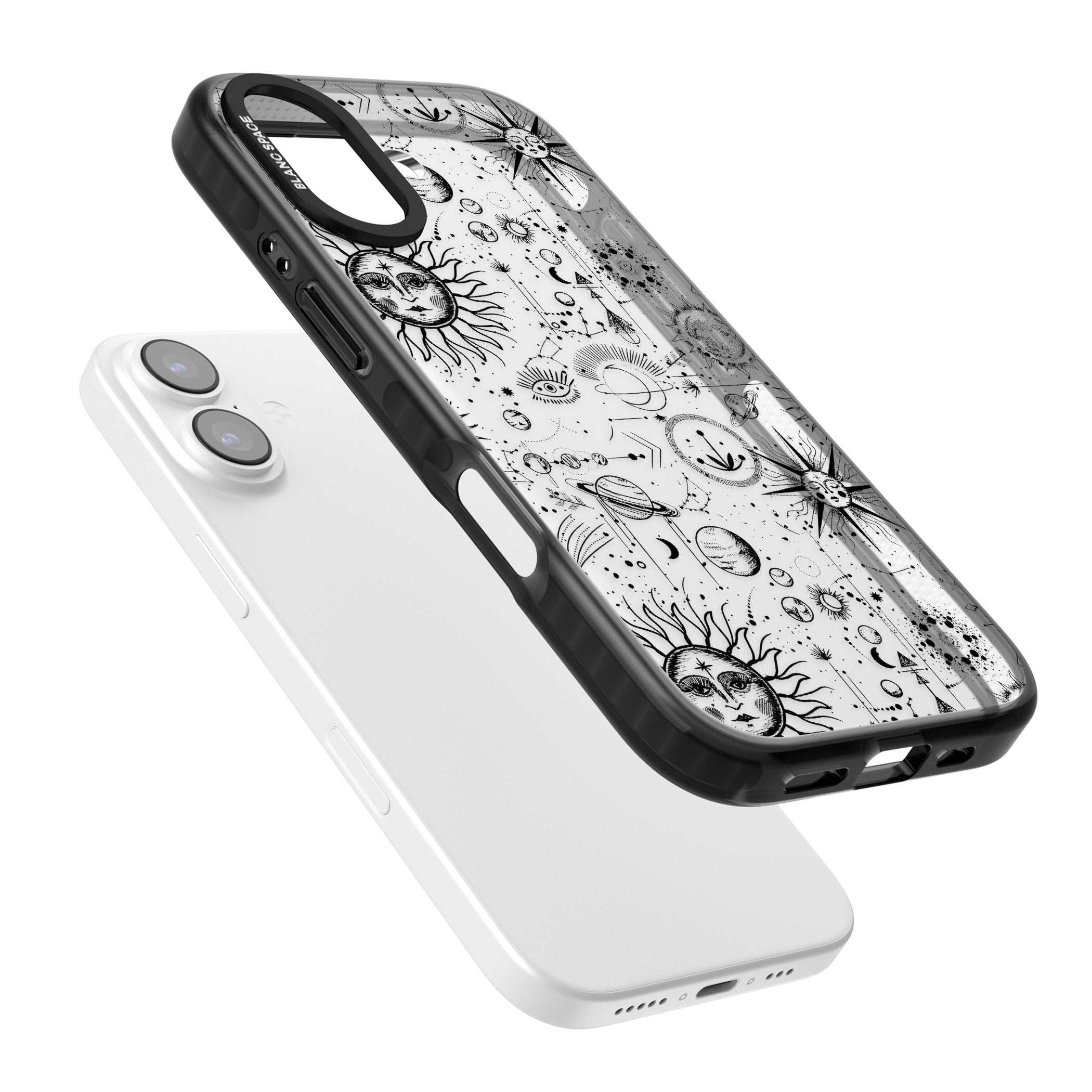 Cosmic Sun & Planets Zodiac iPhone 17 Impact Black Phone Case Colours