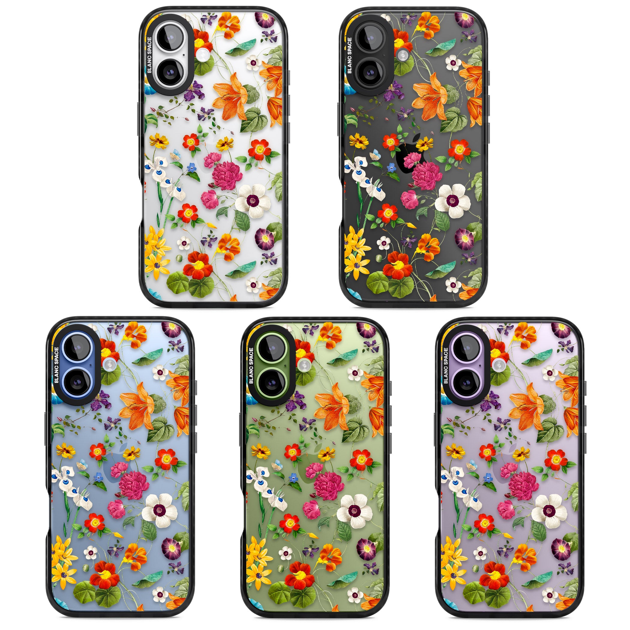 Whimsical Wildflowers iPhone 17 Impact Black Phone Case APT Impact Protection