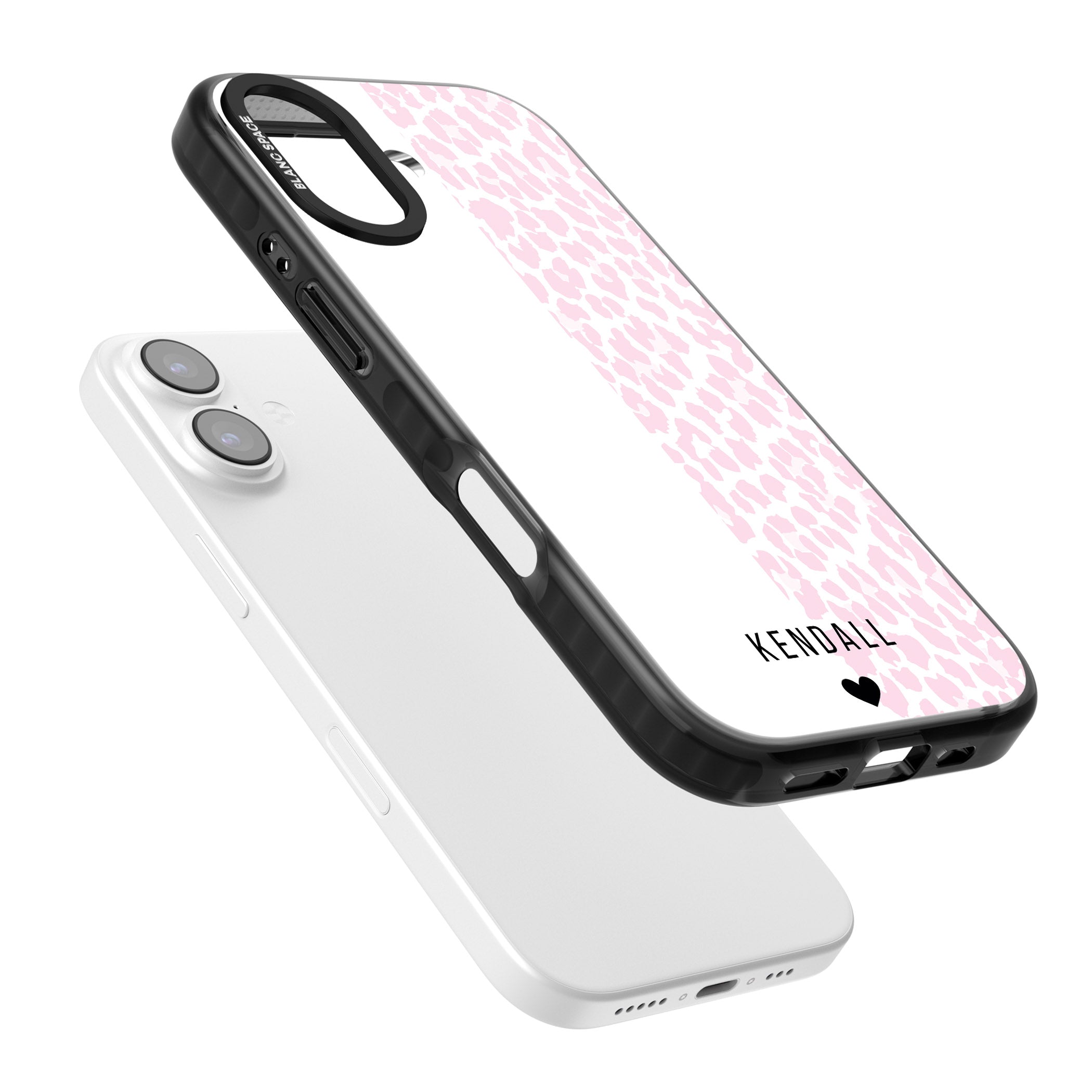 Personalised Pink Leopard iPhone 17 Impact Black Phone Case Colours