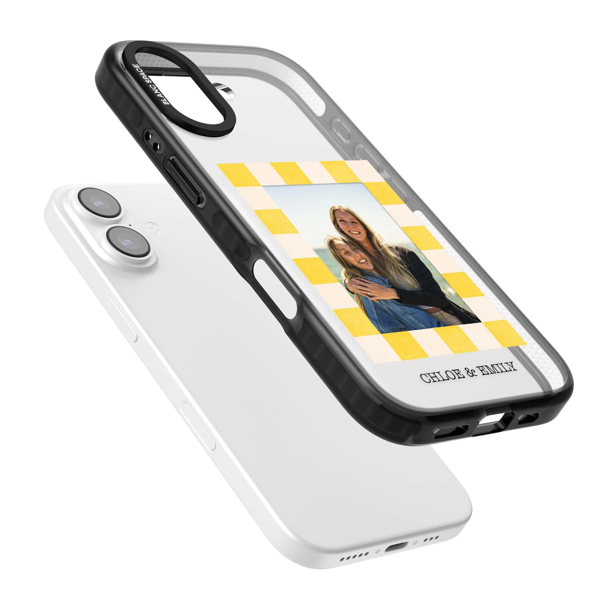 Personalised Yellow Check Photo