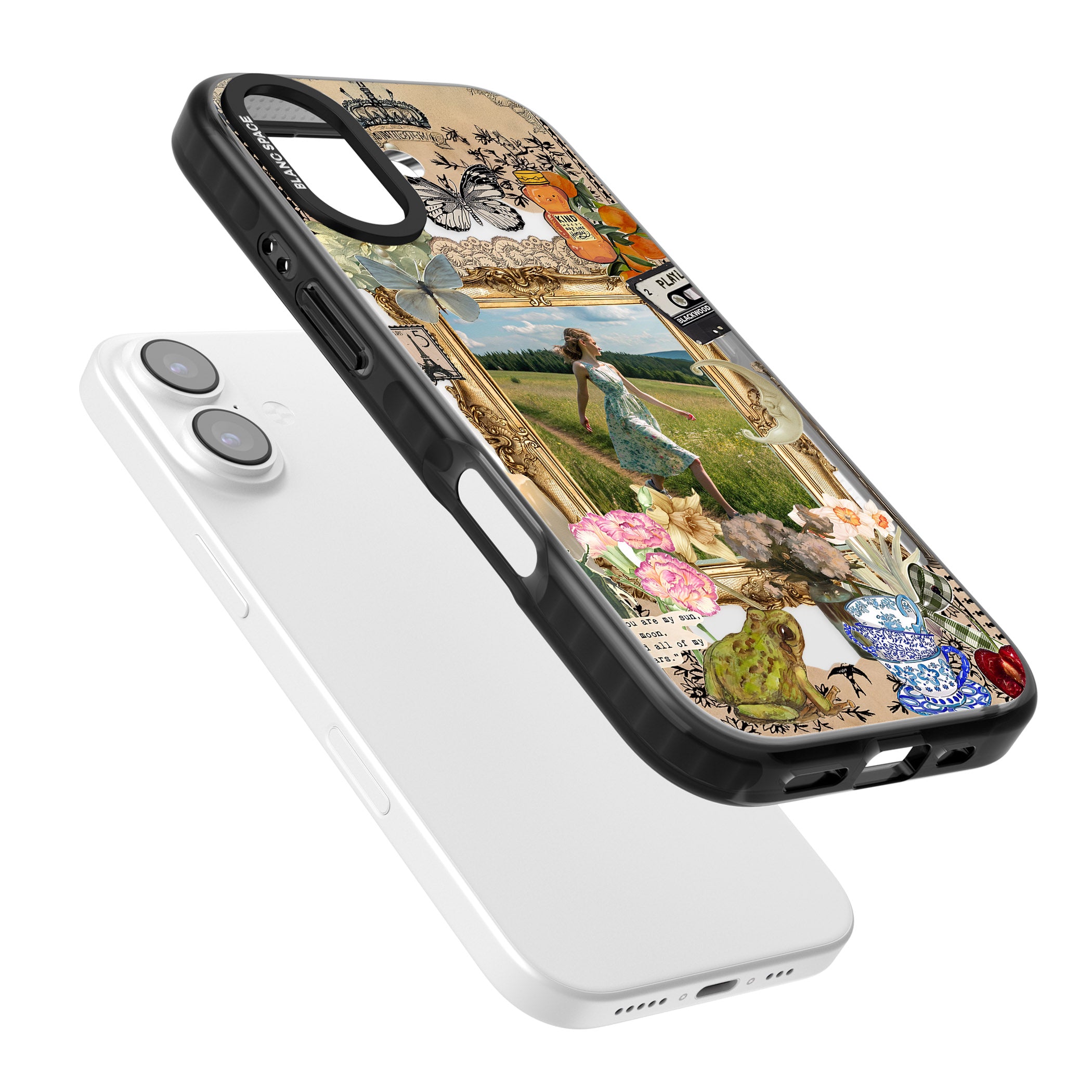 Personalised Country Collage Frame iPhone 17 Impact Black Phone Case Colours