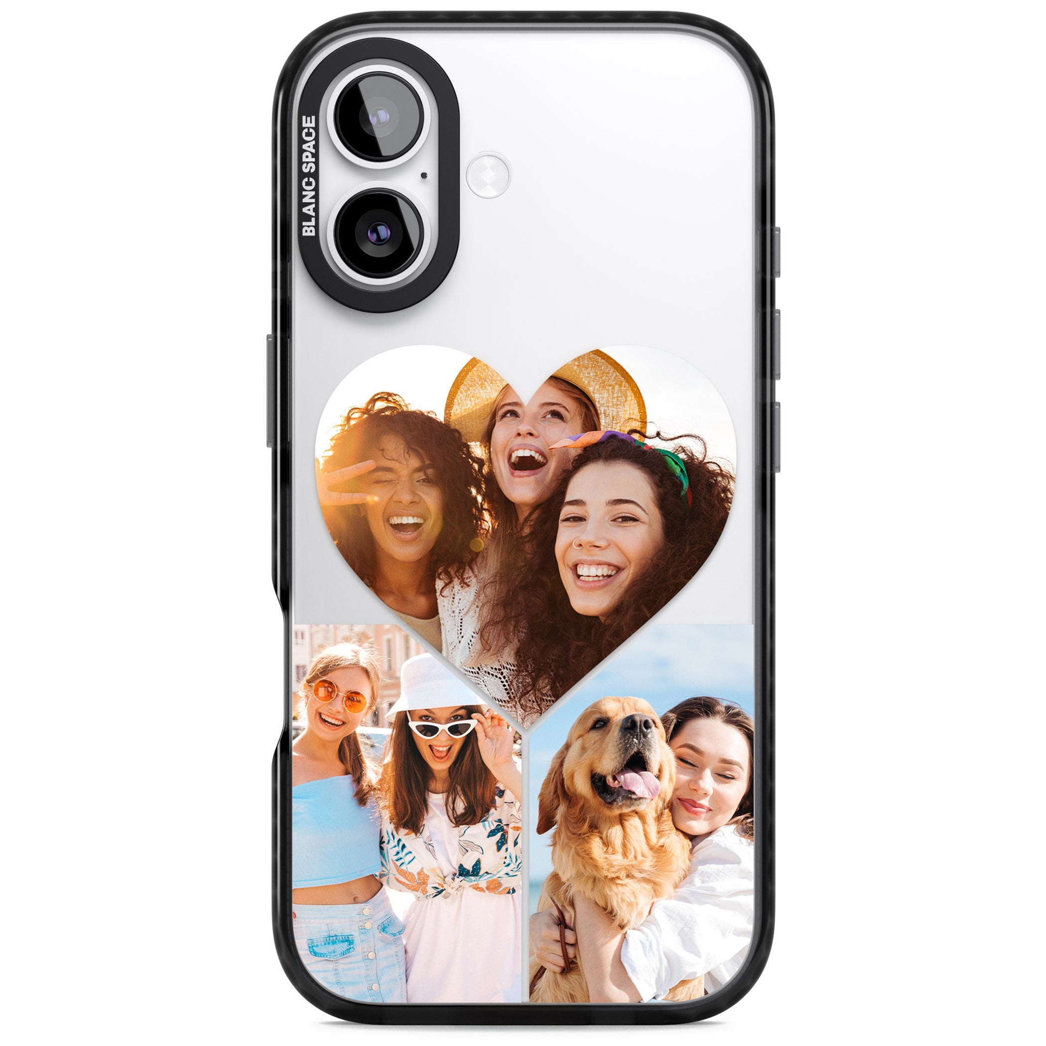 Personalised Heart Photo iPhone 17 Impact Black Phone Case