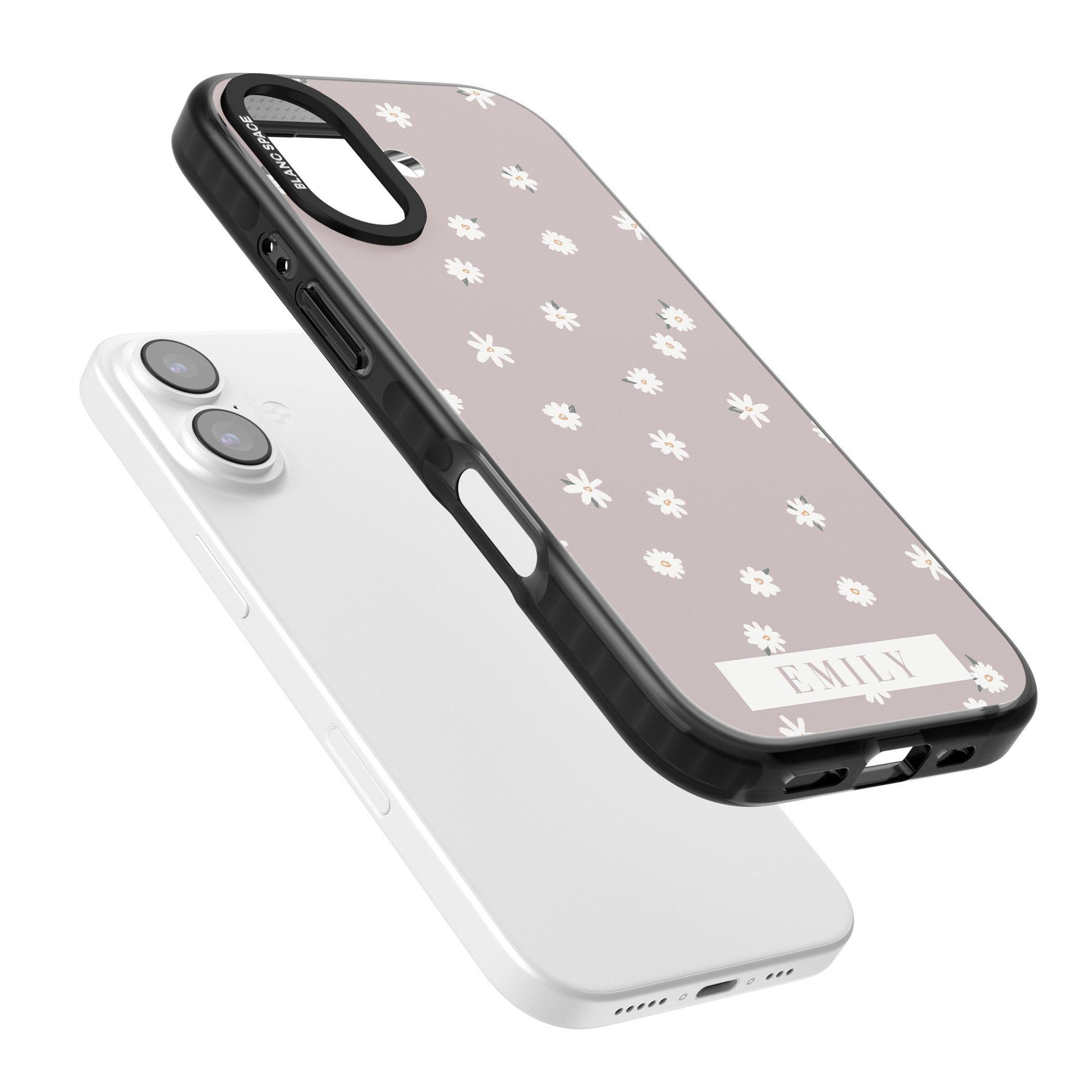 Personalised Dusty Daisy iPhone 17 Impact Black Phone Case Colours