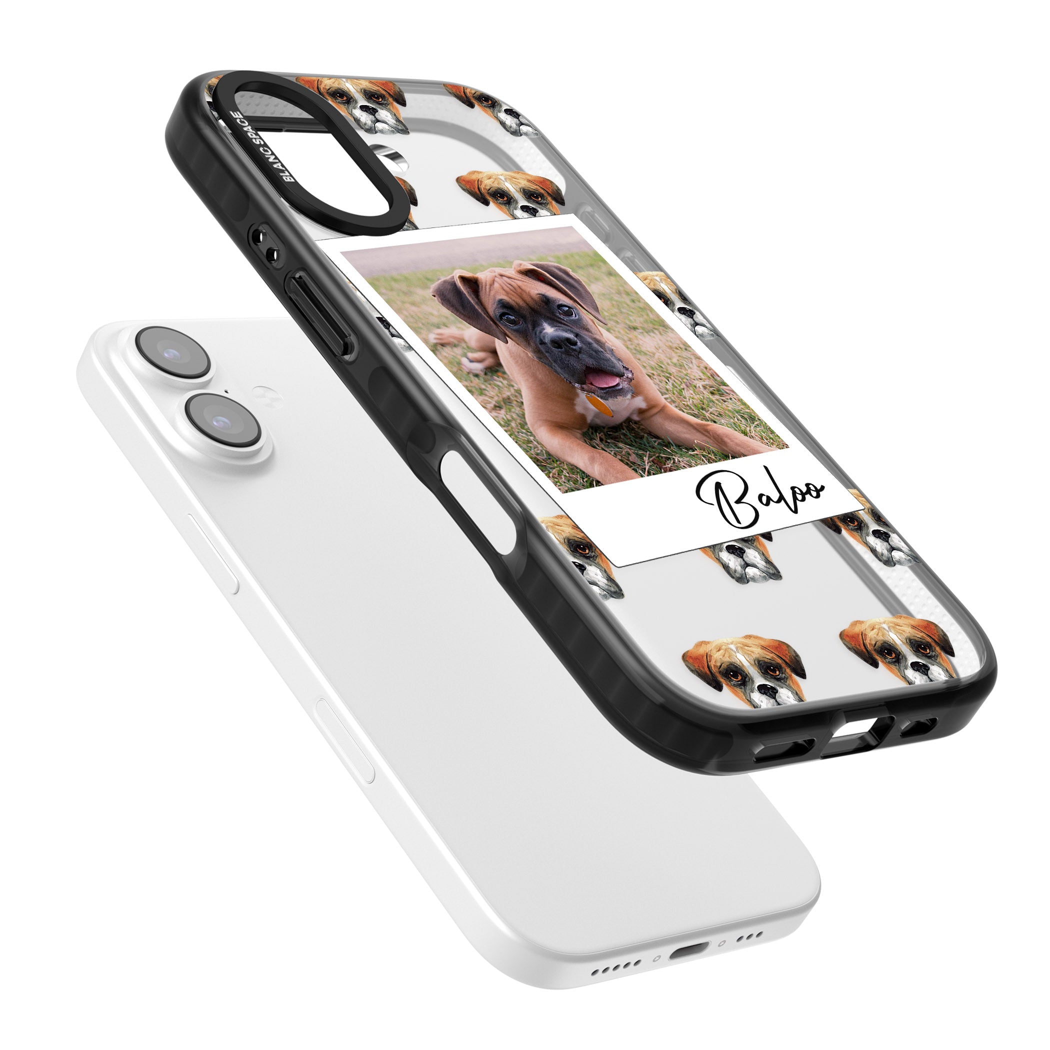 Personalised Boxer Instant Camera Photo iPhone 17 Impact Black Phone Case Colours