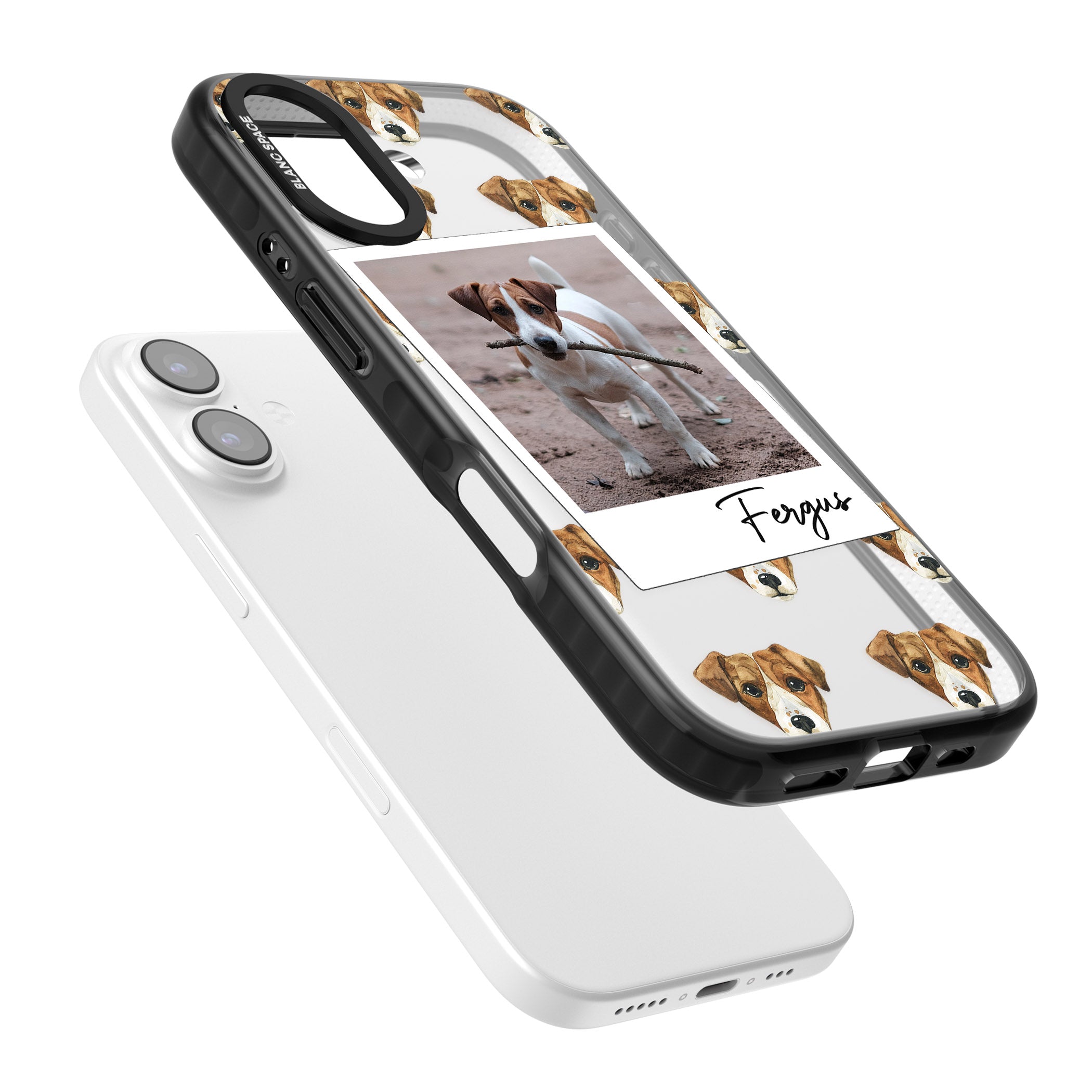Personalised Jack Russell Instant Camera Photo iPhone 17 Impact Black Phone Case Colours