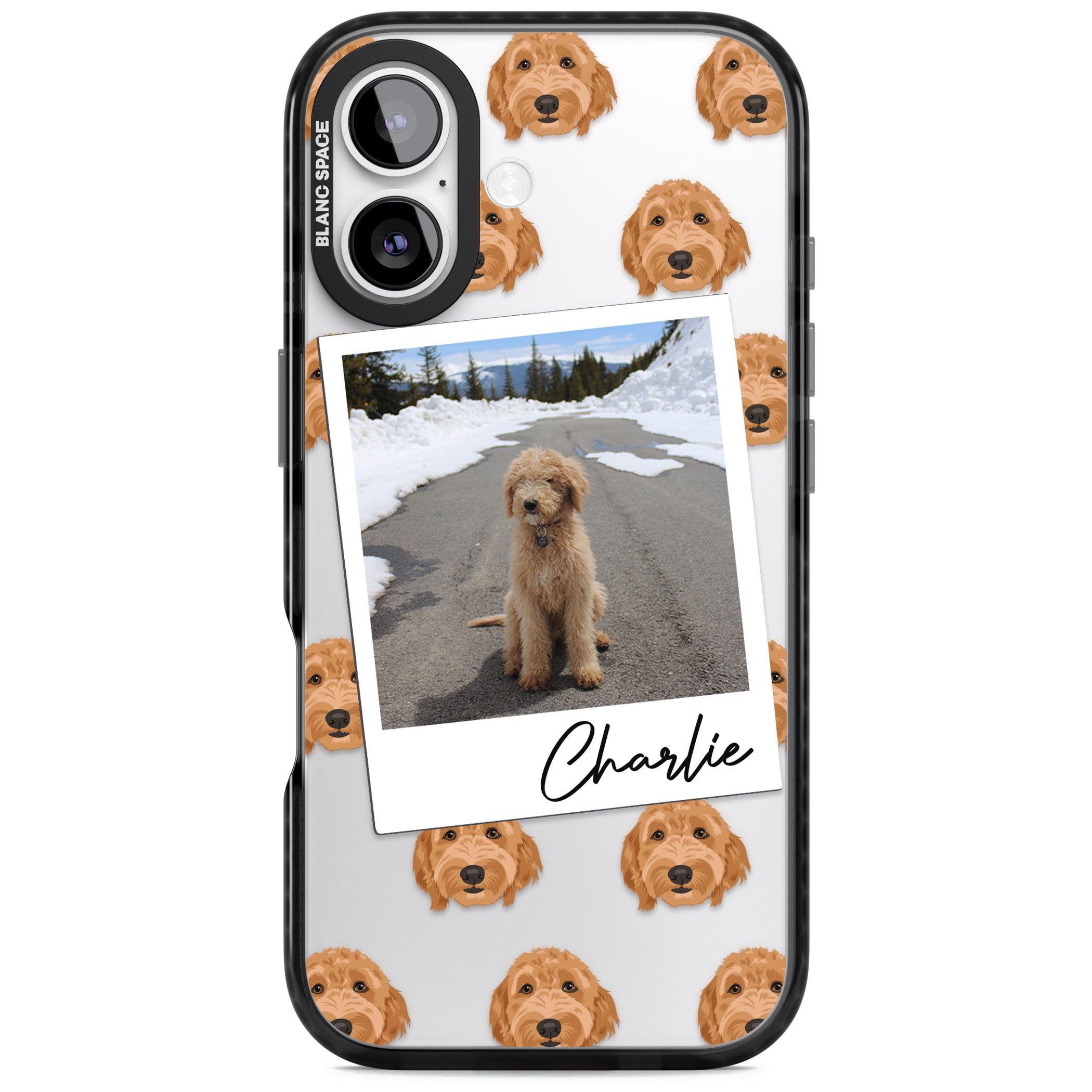 Personalised Golden Doodle Dog Photo iPhone 17 Impact Black Phone Case
