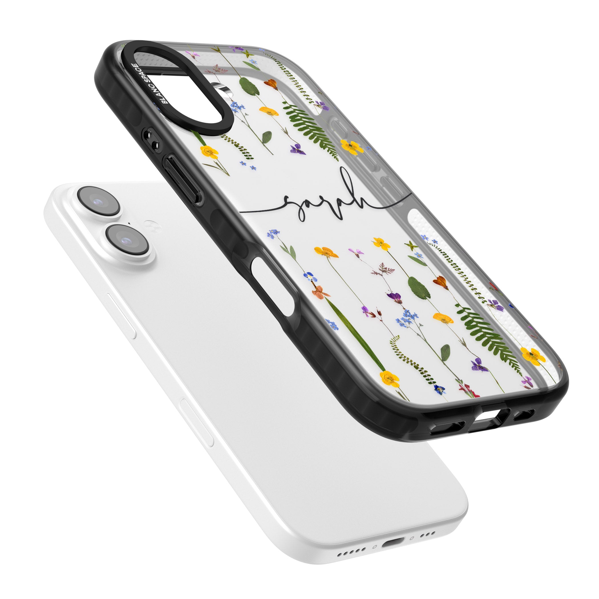 Personalised Wildflower Chain iPhone 17 Impact Black Phone Case Colours