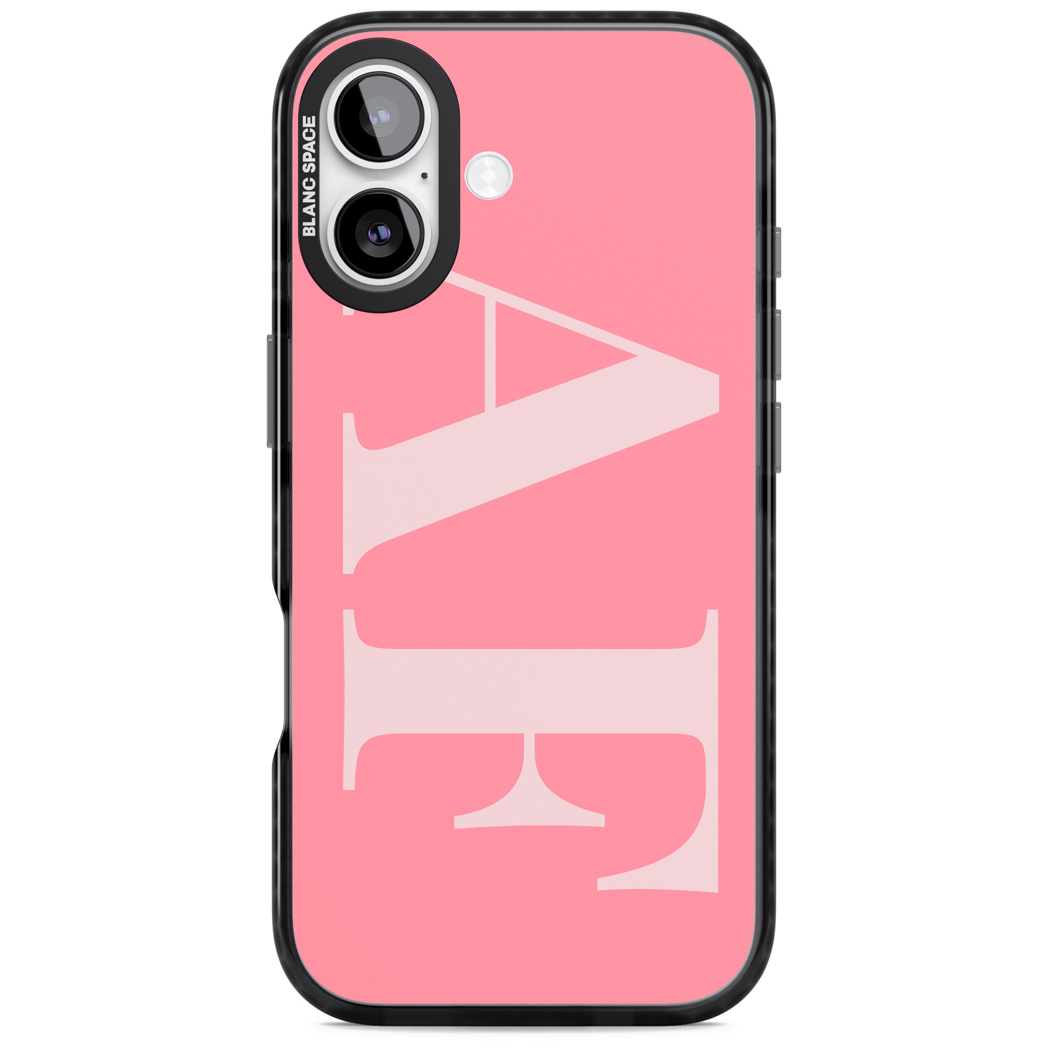 Personalised Light & Dark Pink Green Letters iPhone 17 Impact Black Phone Case