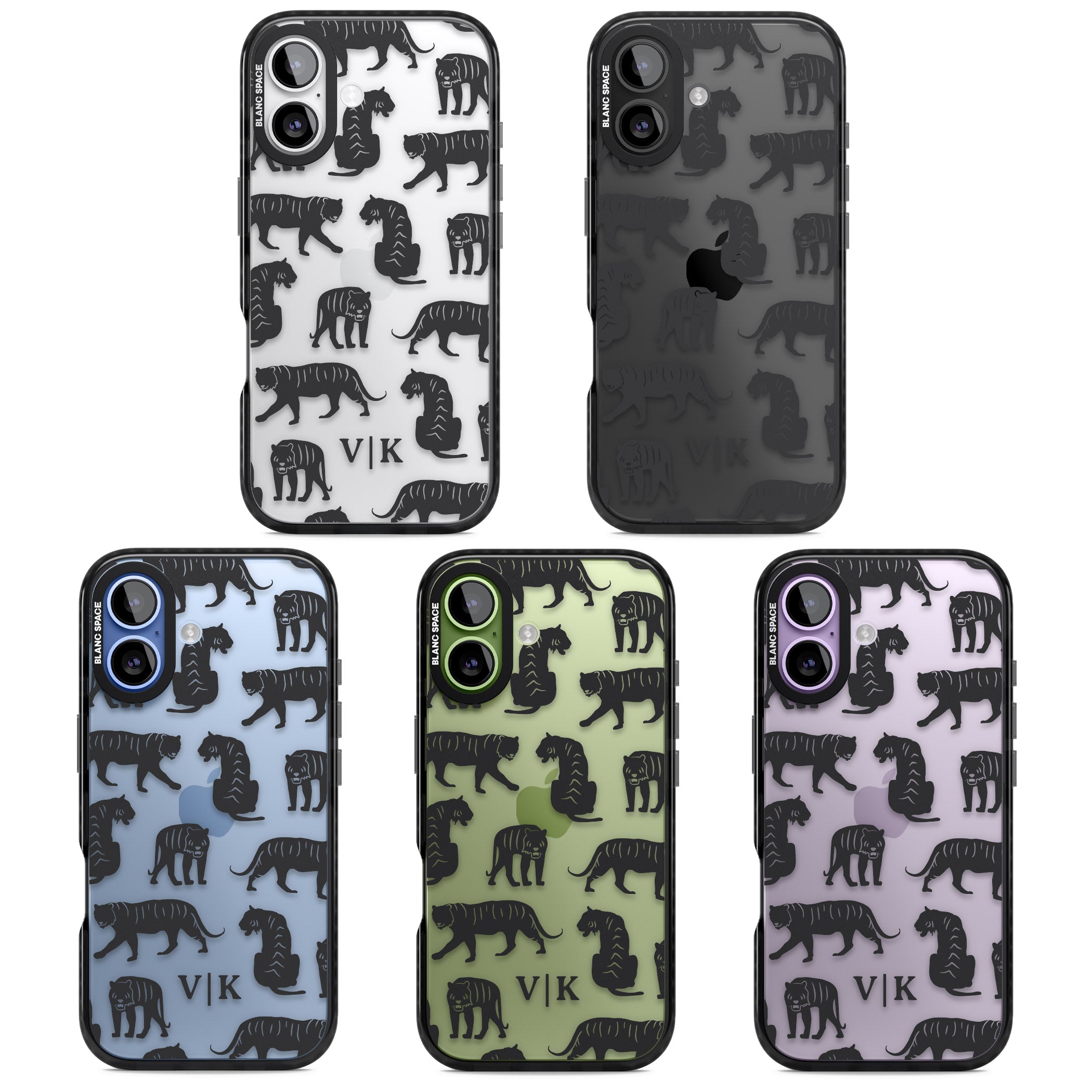Personalised Tiger Silhouettes iPhone 17 Impact Black Phone Case APT Impact Protection