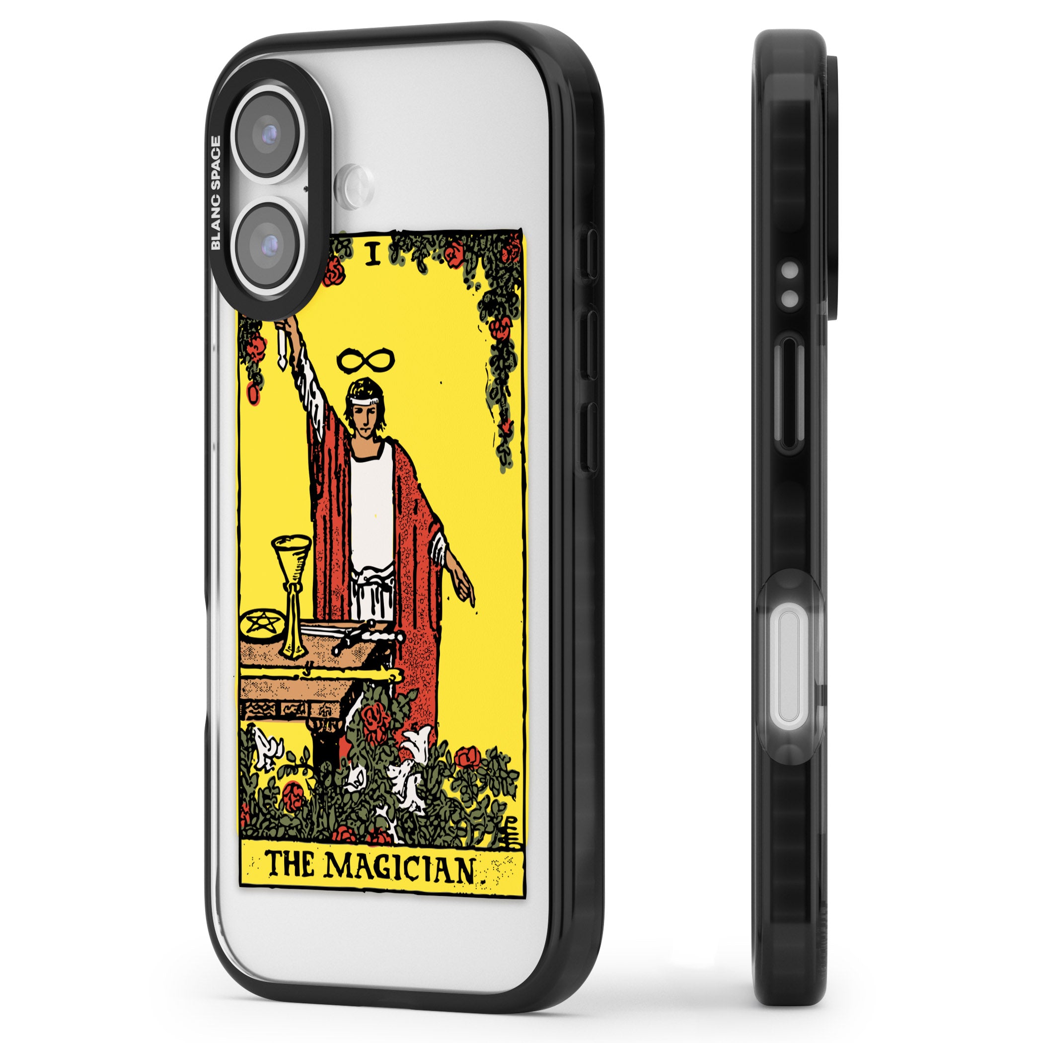 Personalised The Magician Tarot Card (Color) iPhone 17 Impact Black Phone Case Side Profile