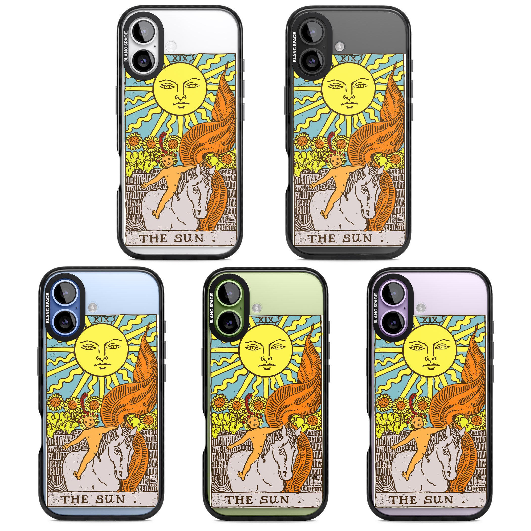 Personalised The Sun Tarot Card (Color) iPhone 17 Impact Black Phone Case APT Impact Protection