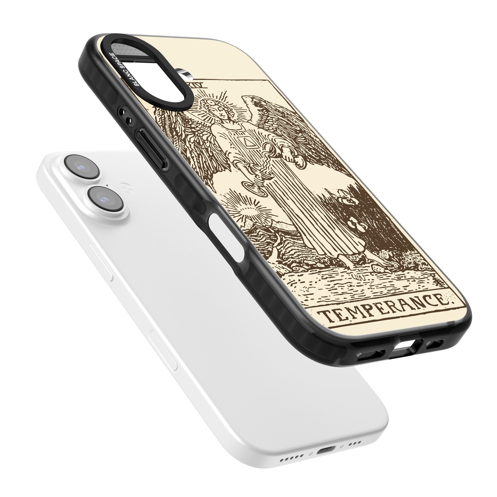 Personalised Temperance Tarot Card (Cream) iPhone 17 Impact Black Phone Case Colours