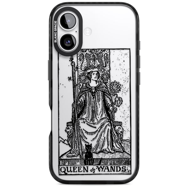 Personalised Queen Of Wands Tarot Card (Clear)