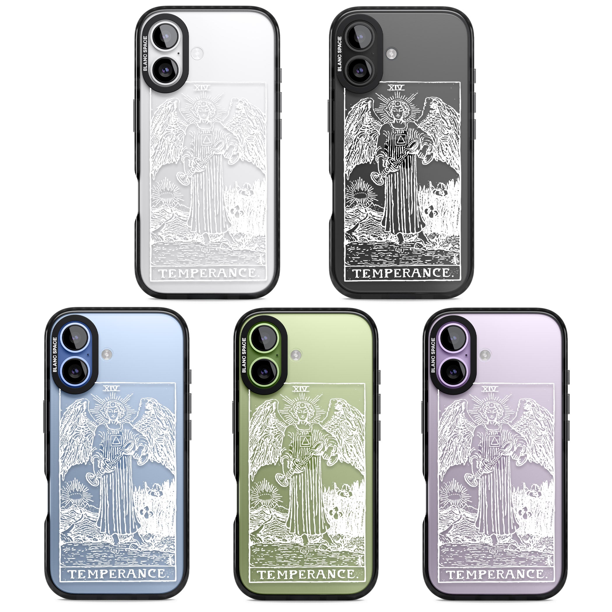 Personalised Temperance Tarot Card (White) iPhone 17 Impact Black Phone Case APT Impact Protection