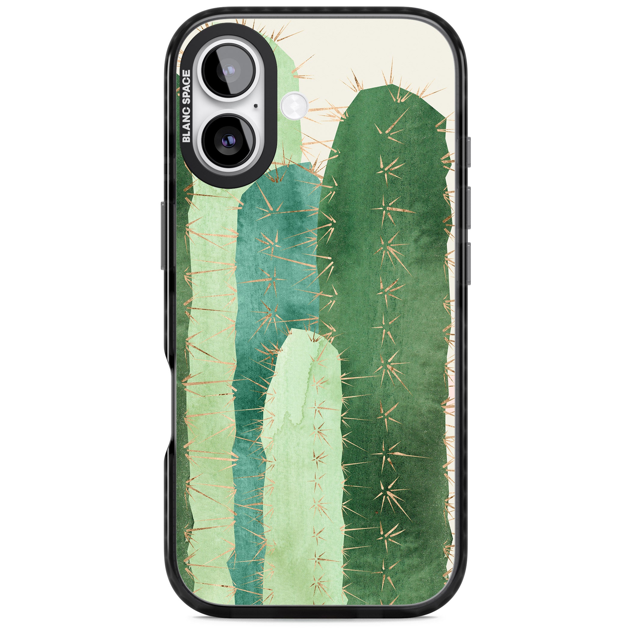 Large Cacti iPhone 17 Impact Black Phone Case