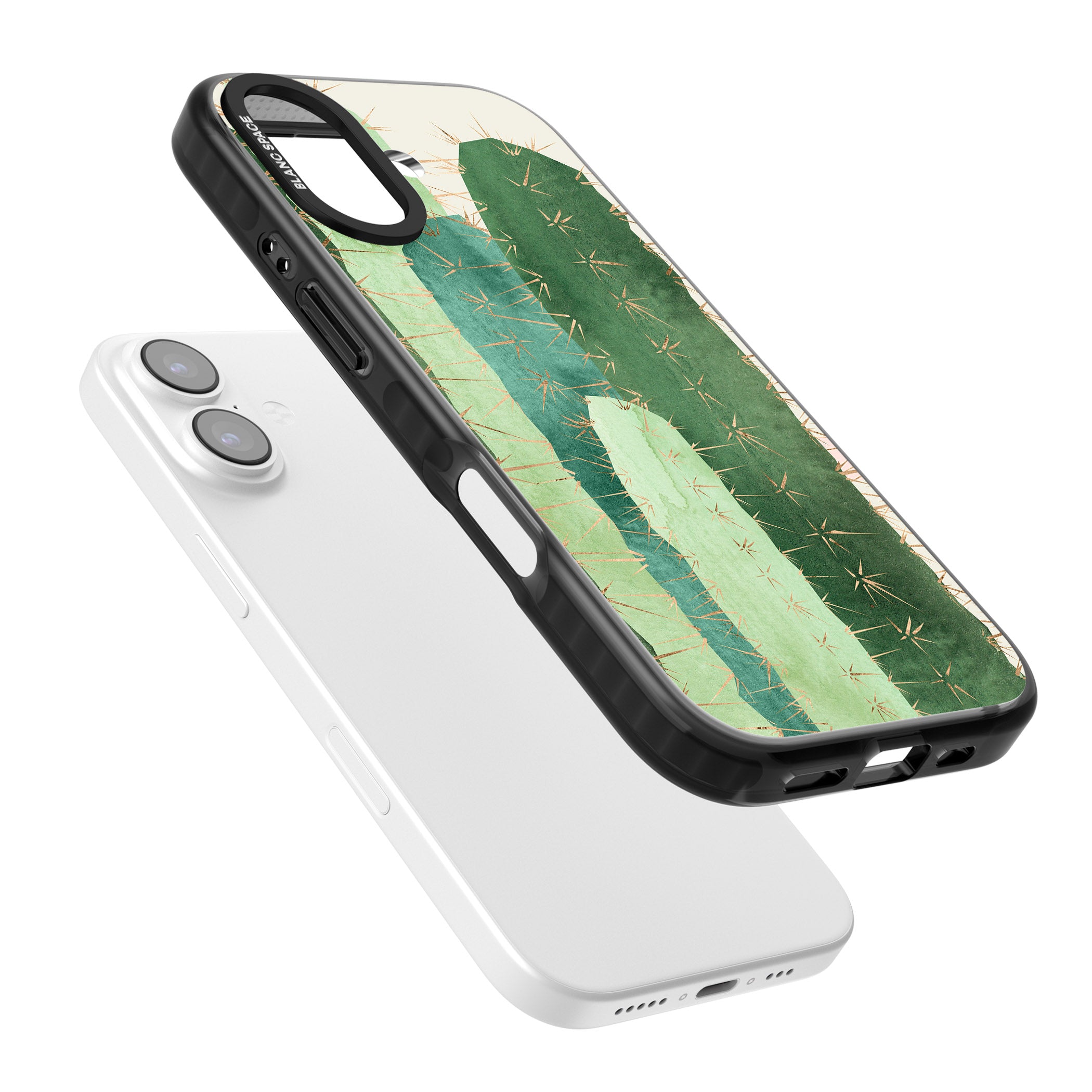 Large Cacti iPhone 17 Impact Black Phone Case Colours