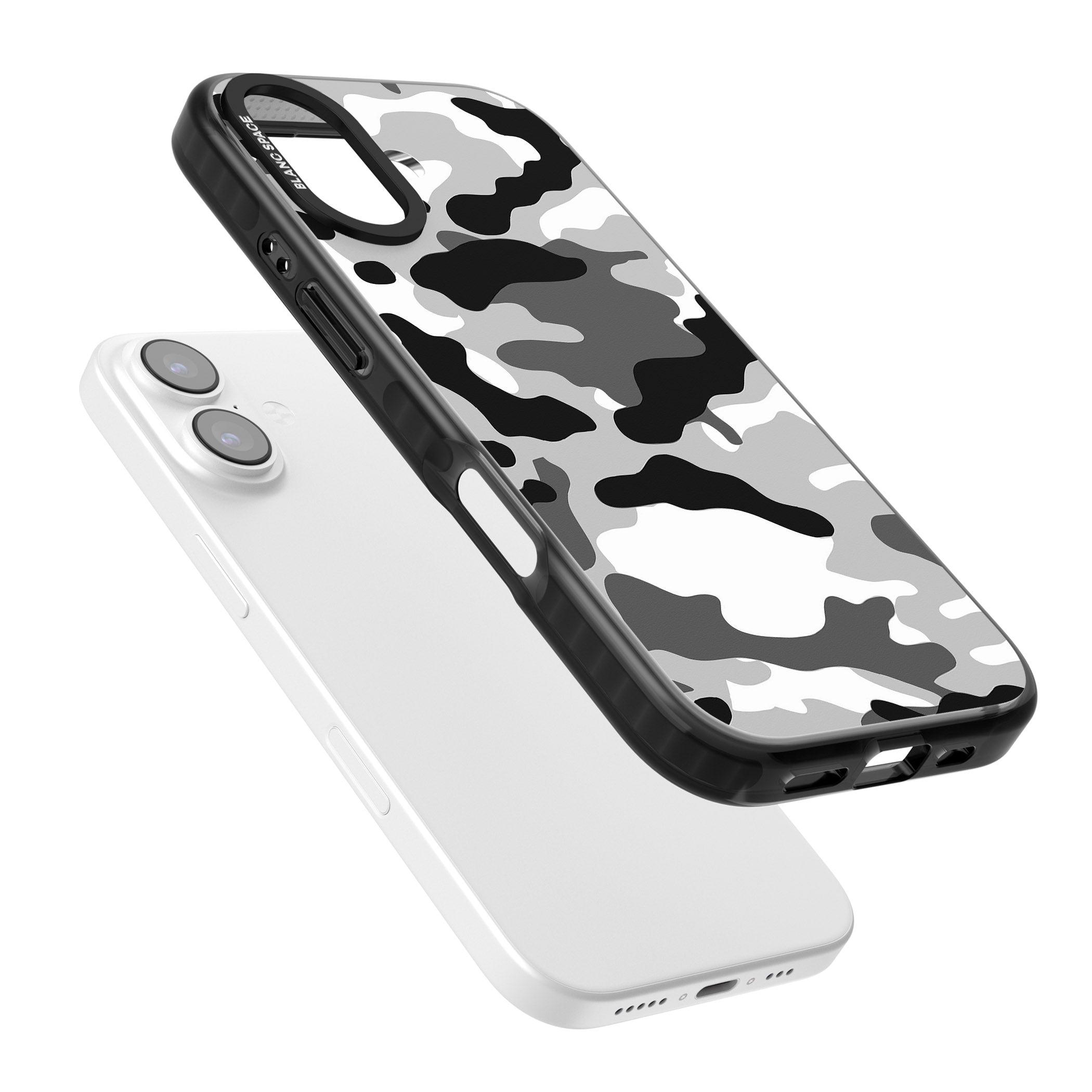 Grey Black Urban Camo iPhone 17 Impact Black Phone Case Colours