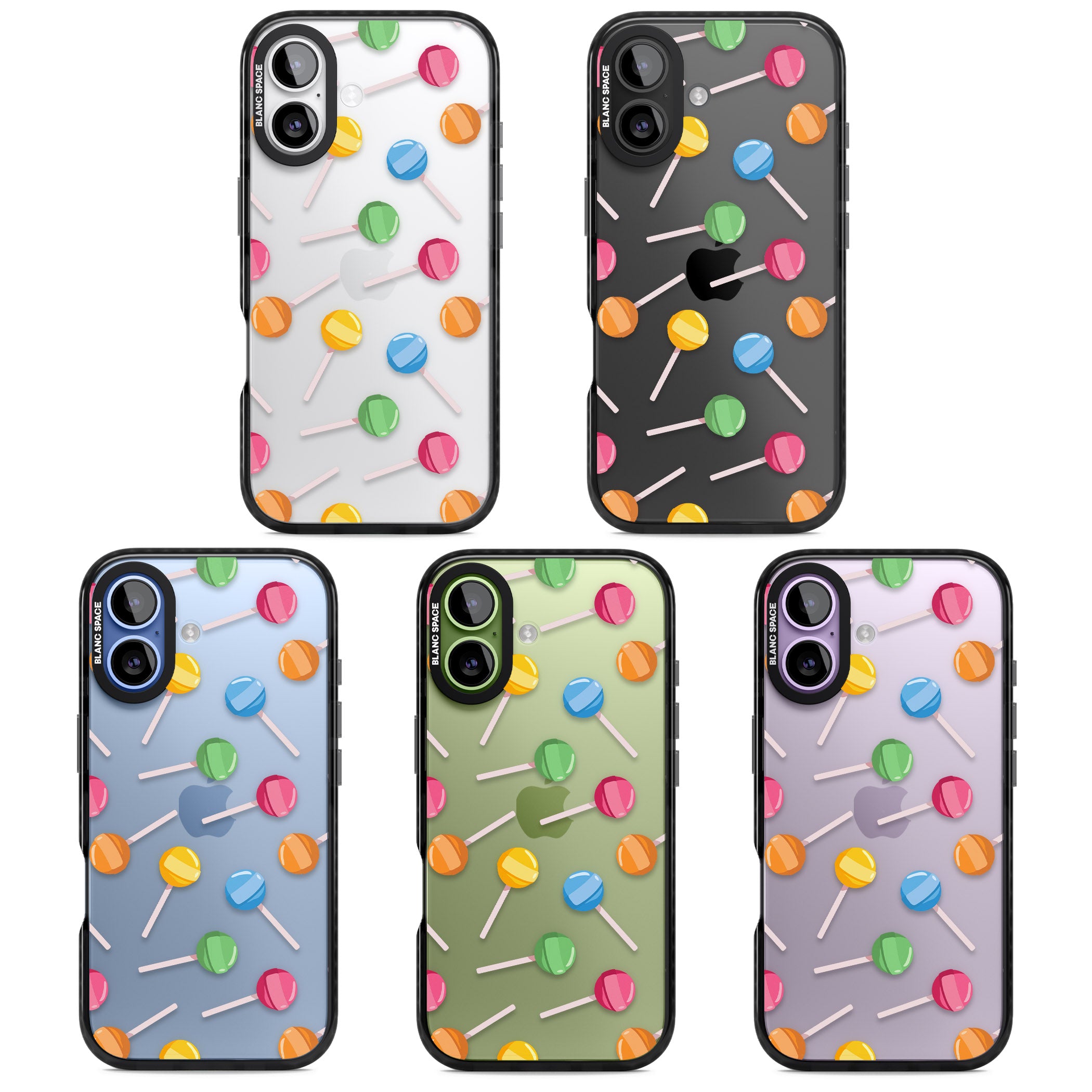 Lollipop Pattern iPhone 17 Impact Black Phone Case APT Impact Protection