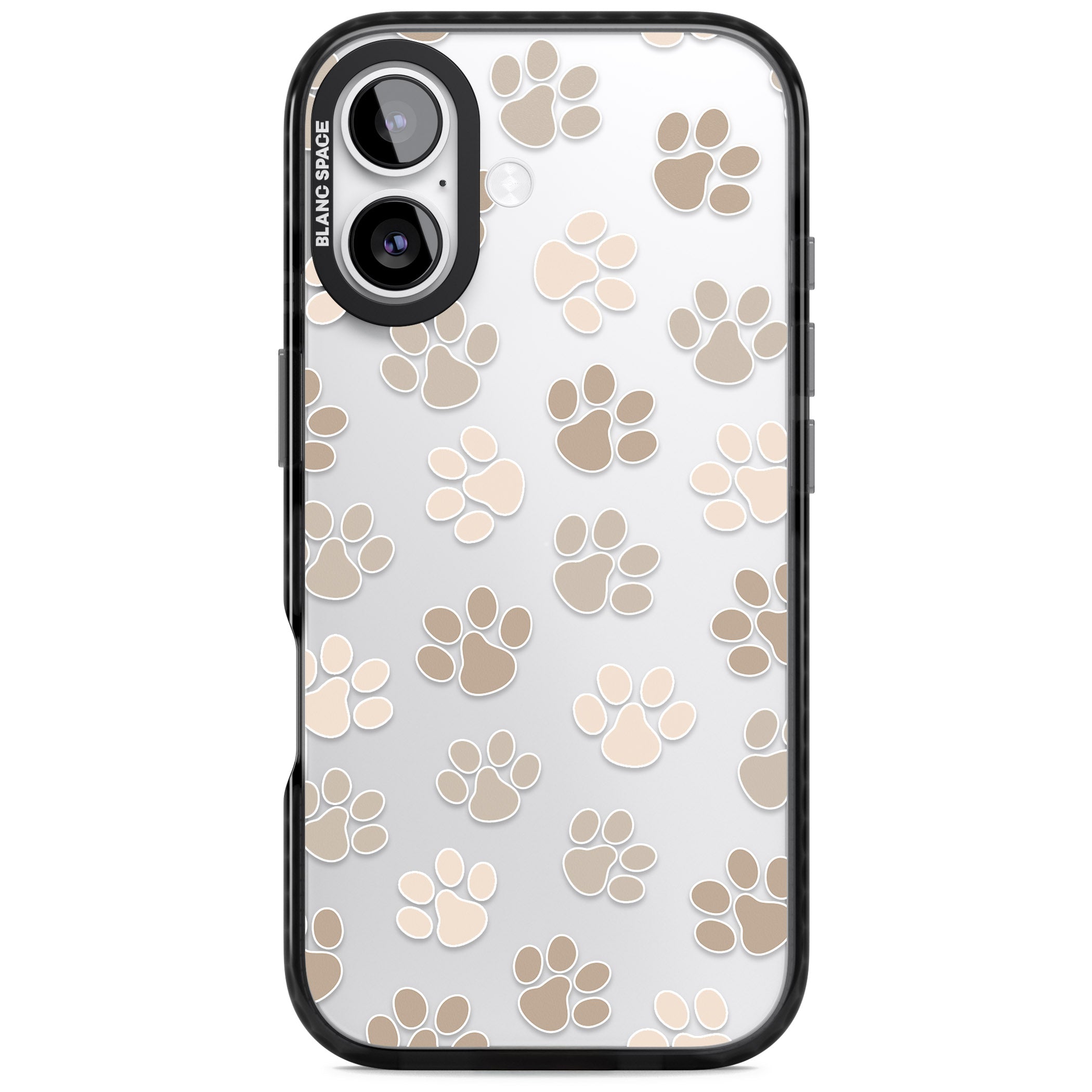 Paw Prints iPhone 17 Impact Black Phone Case
