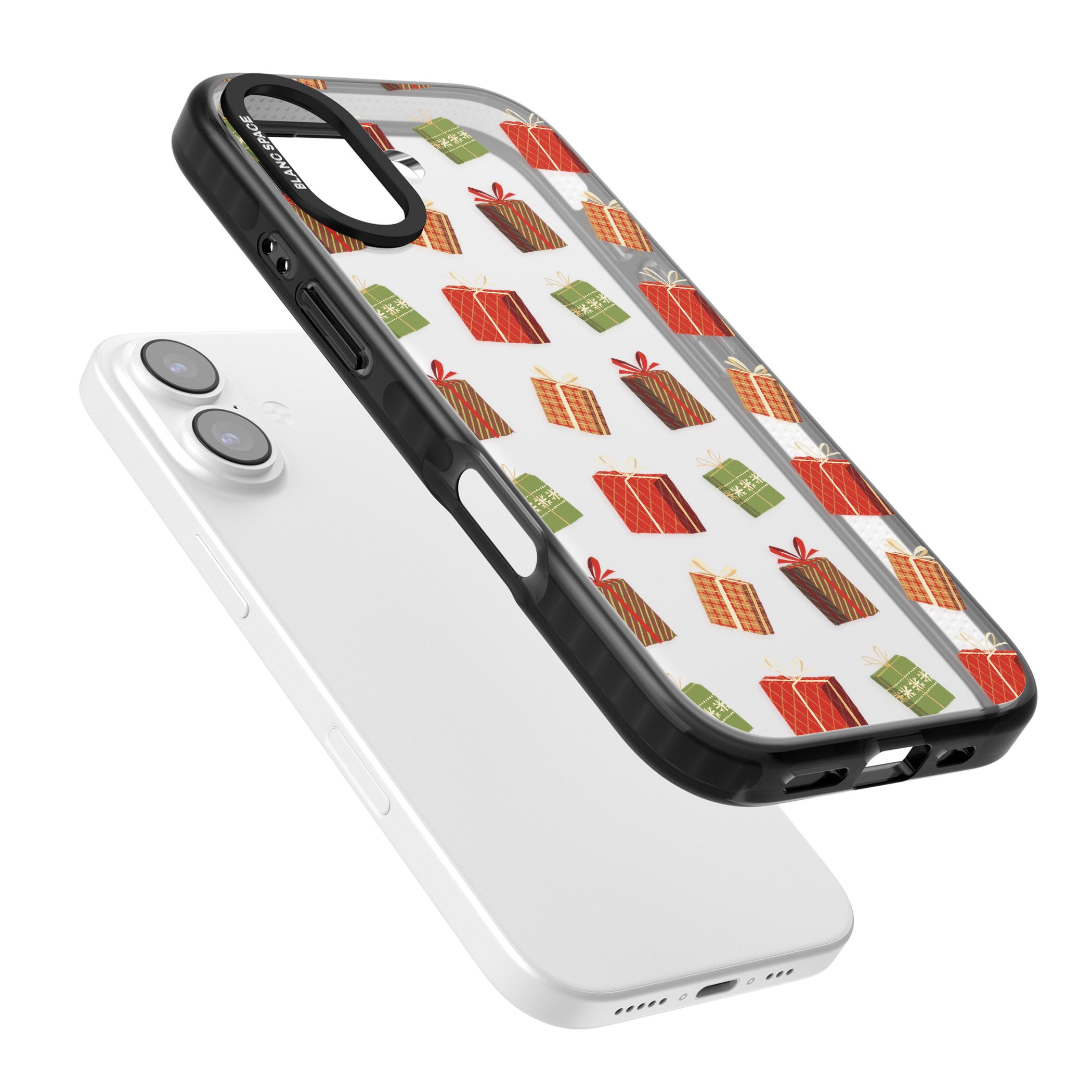 Christmas Presents Pattern iPhone 17 Impact Black Phone Case Colours