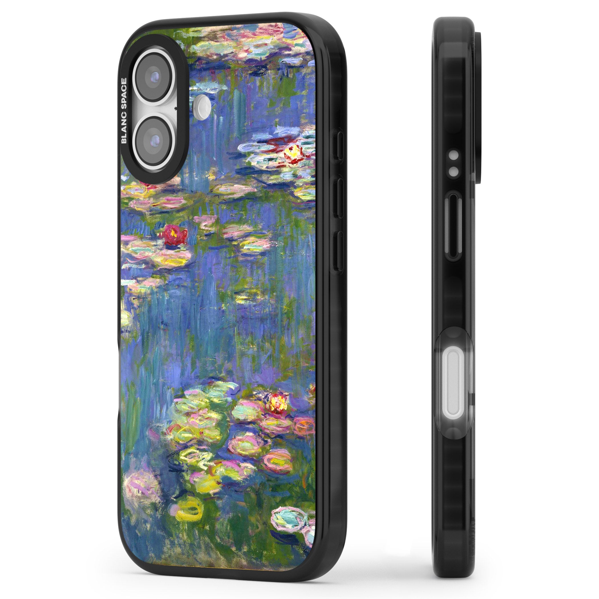 Water Lilies II iPhone 17 Impact Black Phone Case Side Profile