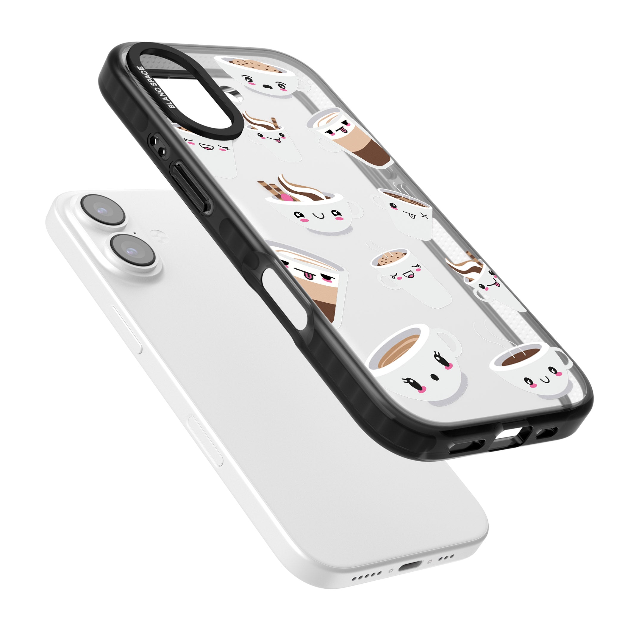 Coffee Faces iPhone 17 Impact Black Phone Case Colours