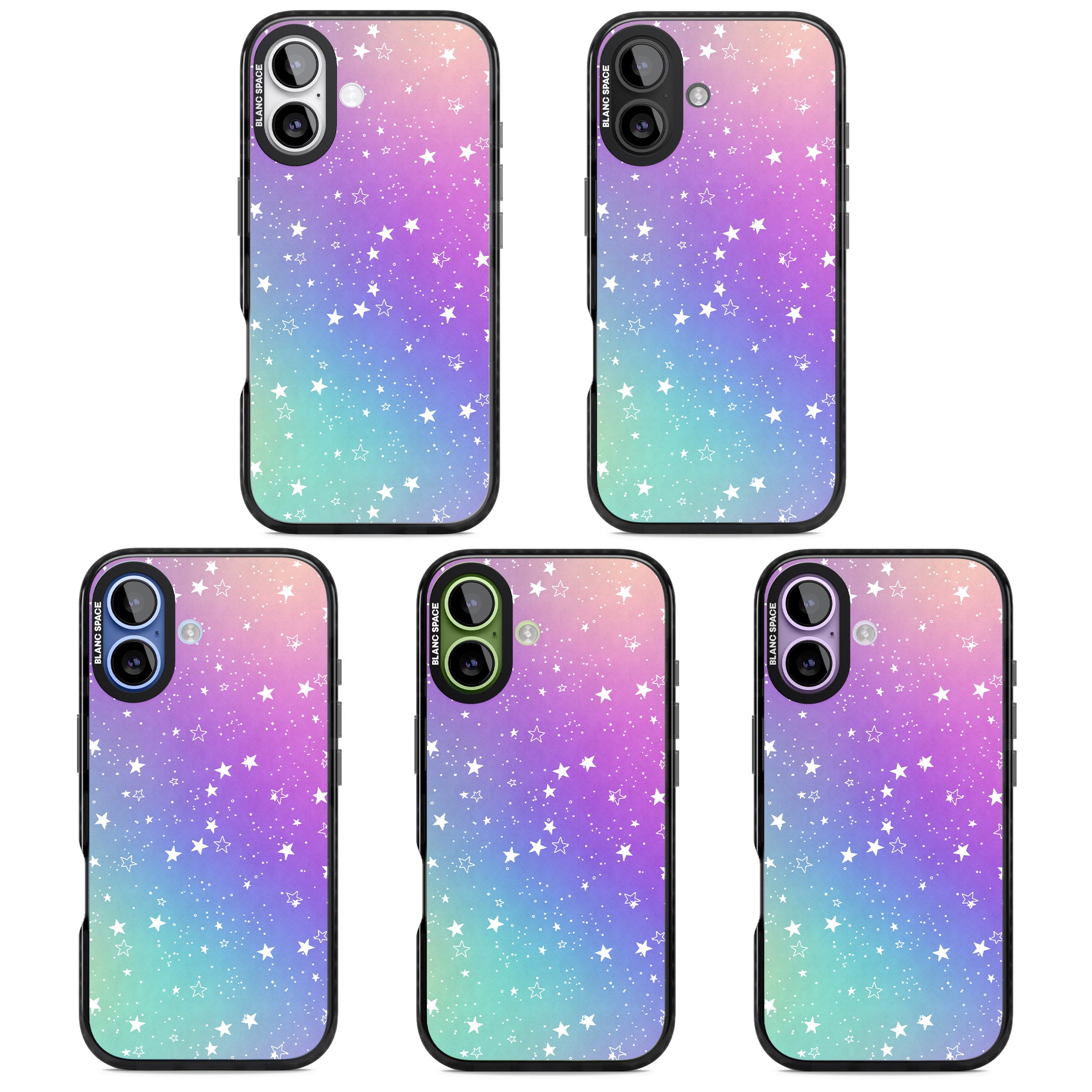 Pastel Starry Sky iPhone 17 Impact Black Phone Case APT Impact Protection