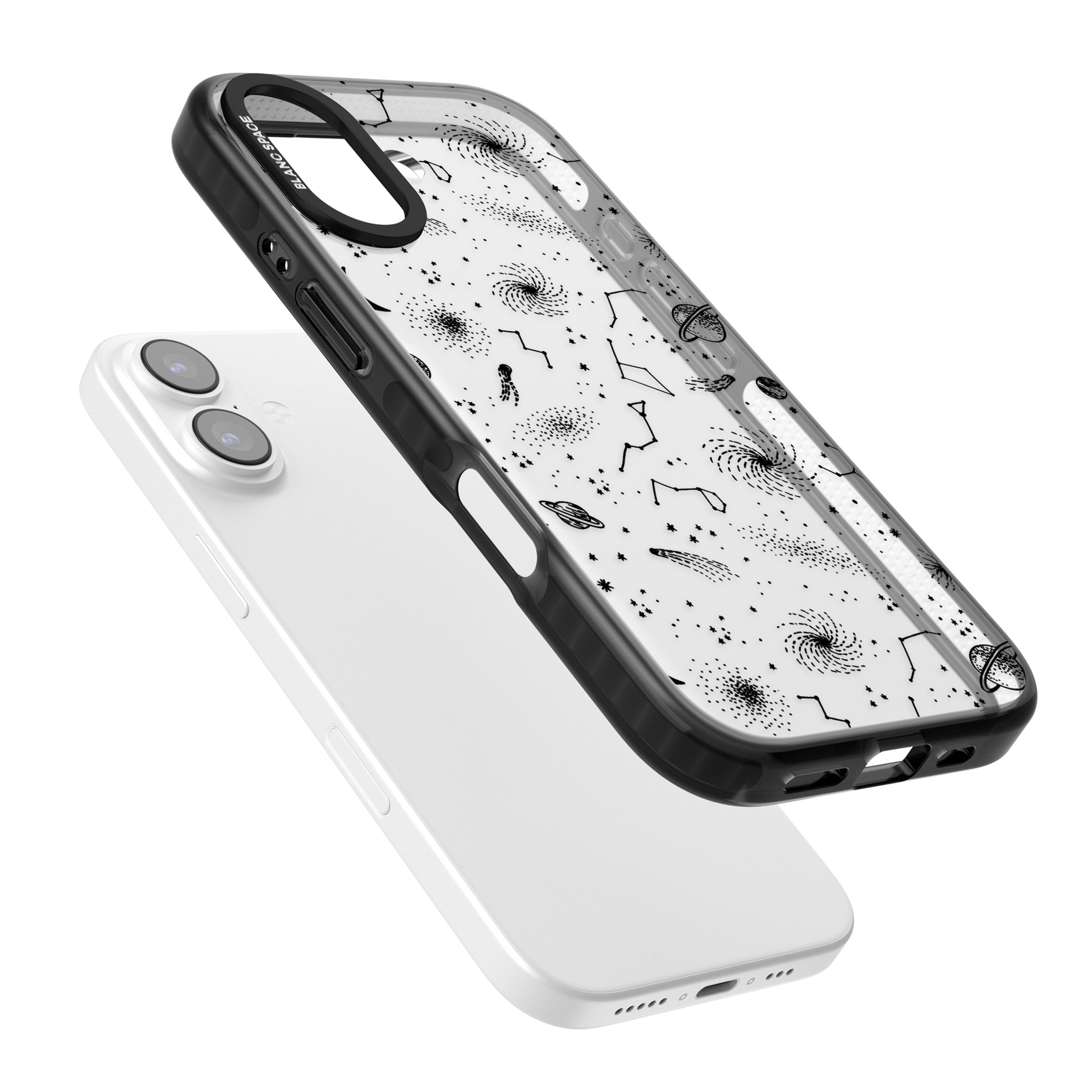 Galactic Sketch iPhone 17 Impact Black Phone Case Colours