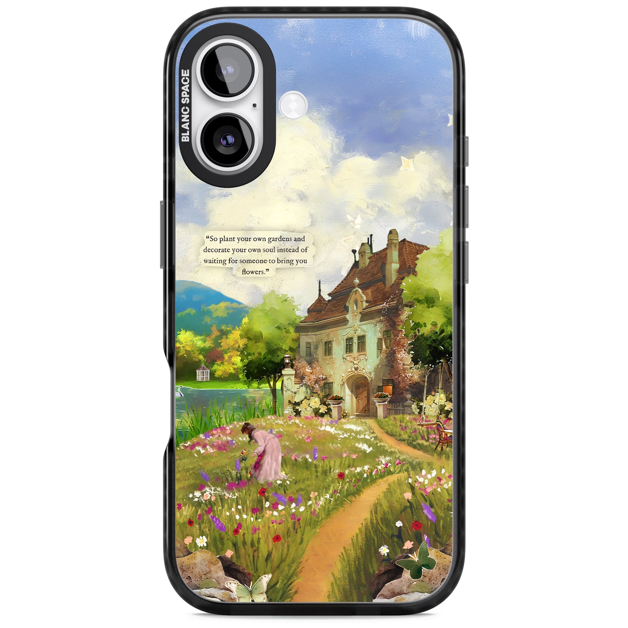 Spring Cottage iPhone 17 Impact Black Phone Case
