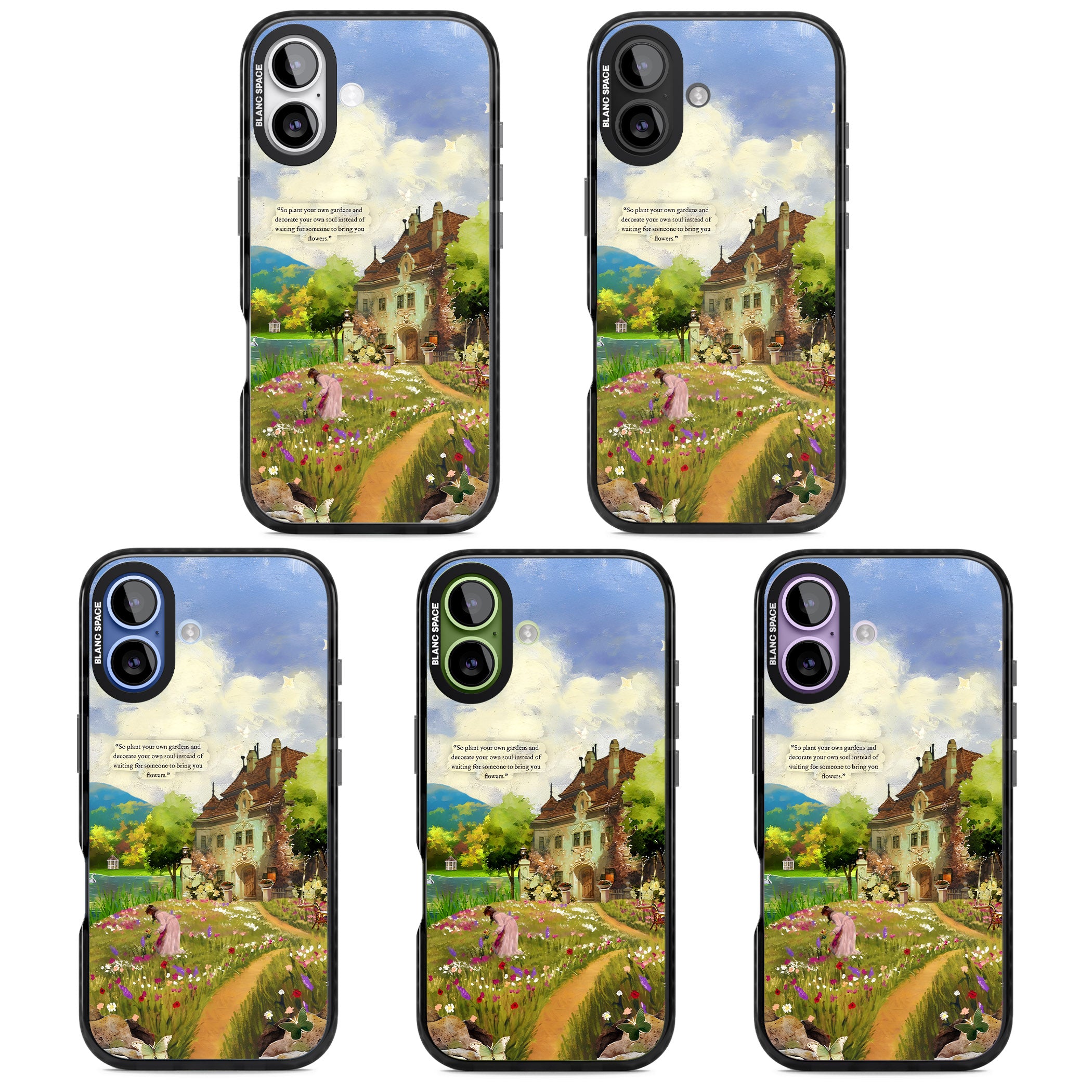 Spring Cottage iPhone 17 Impact Black Phone Case APT Impact Protection