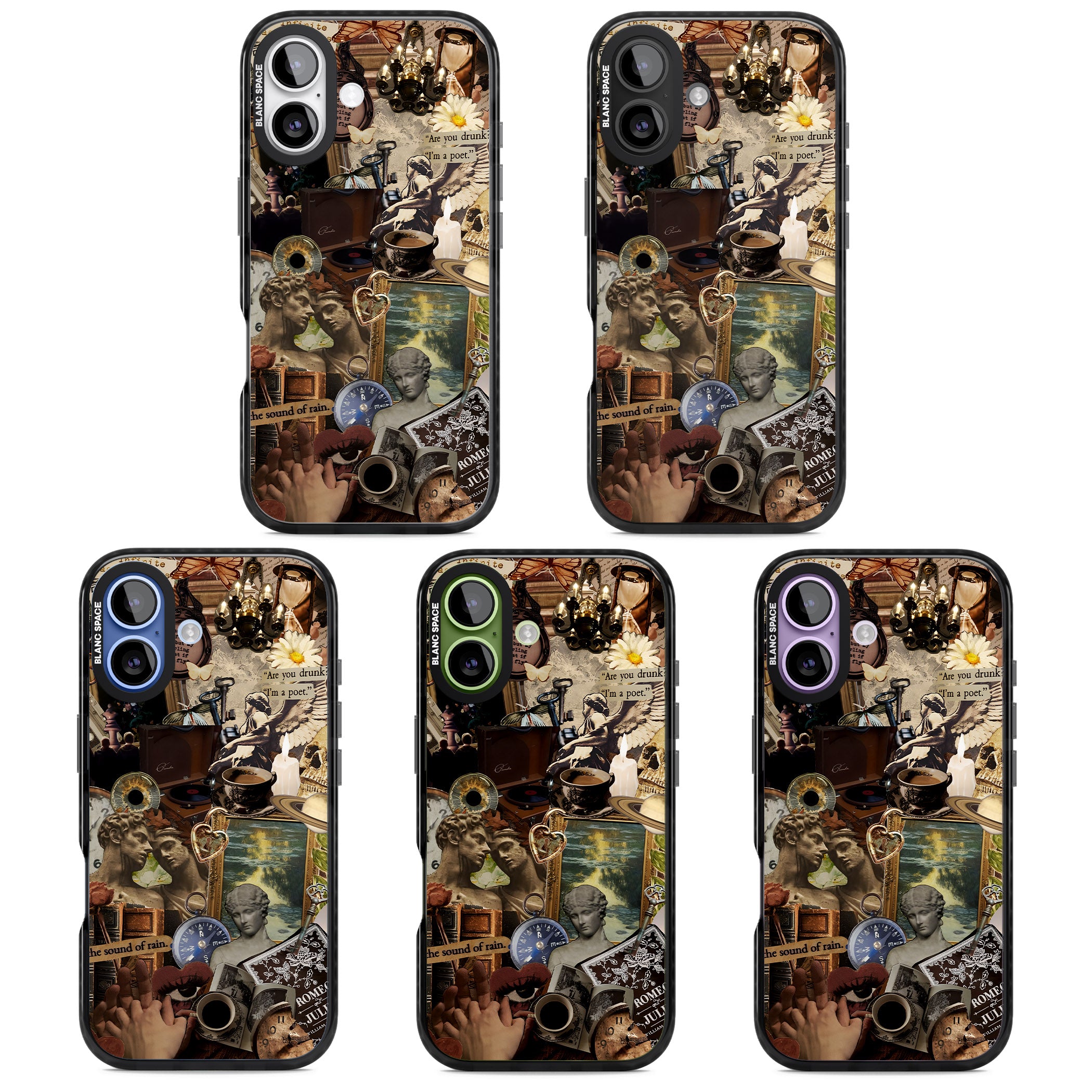 Vintage Academia Collage iPhone 17 Impact Black Phone Case APT Impact Protection