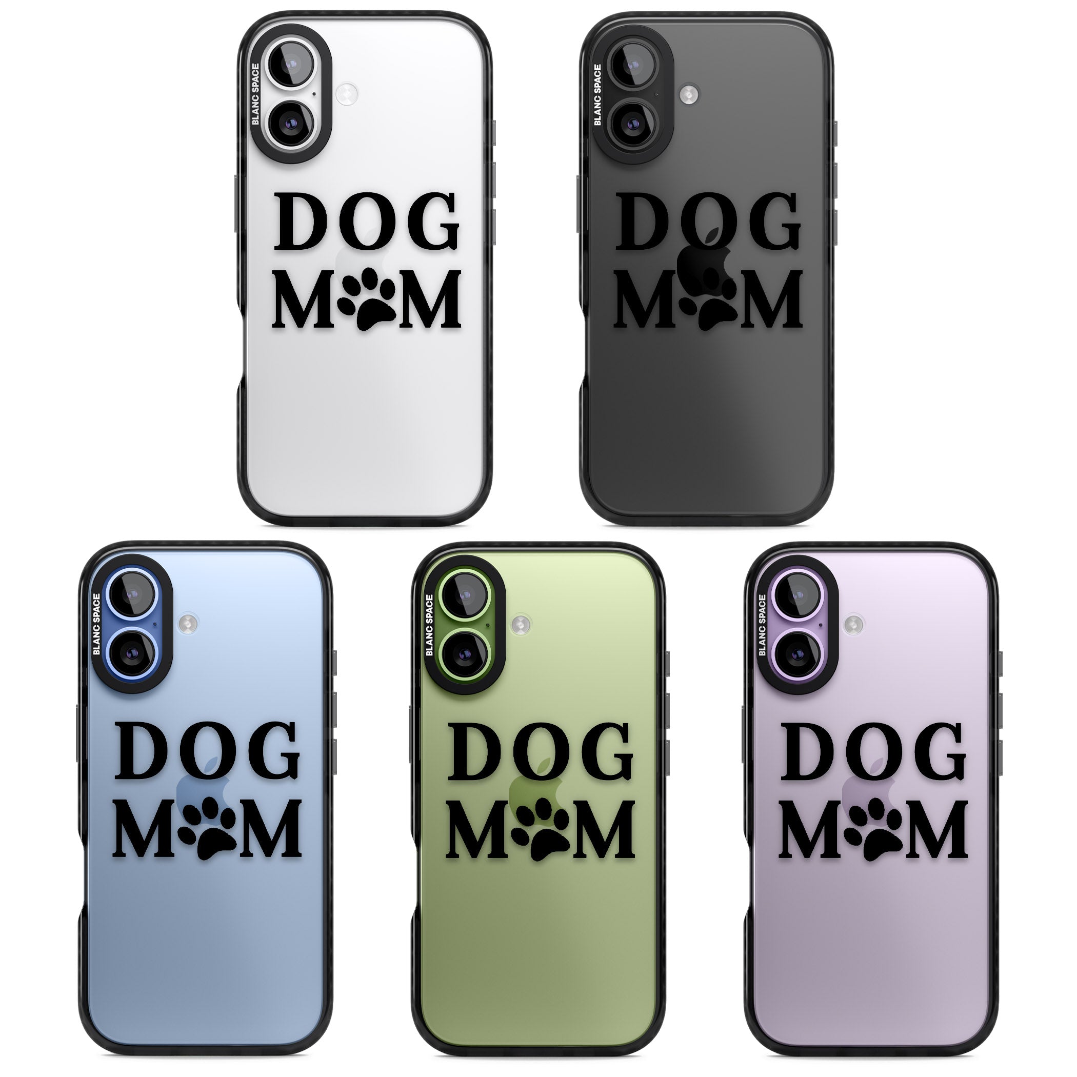 Dog Mom iPhone 17 Impact Black Phone Case APT Impact Protection