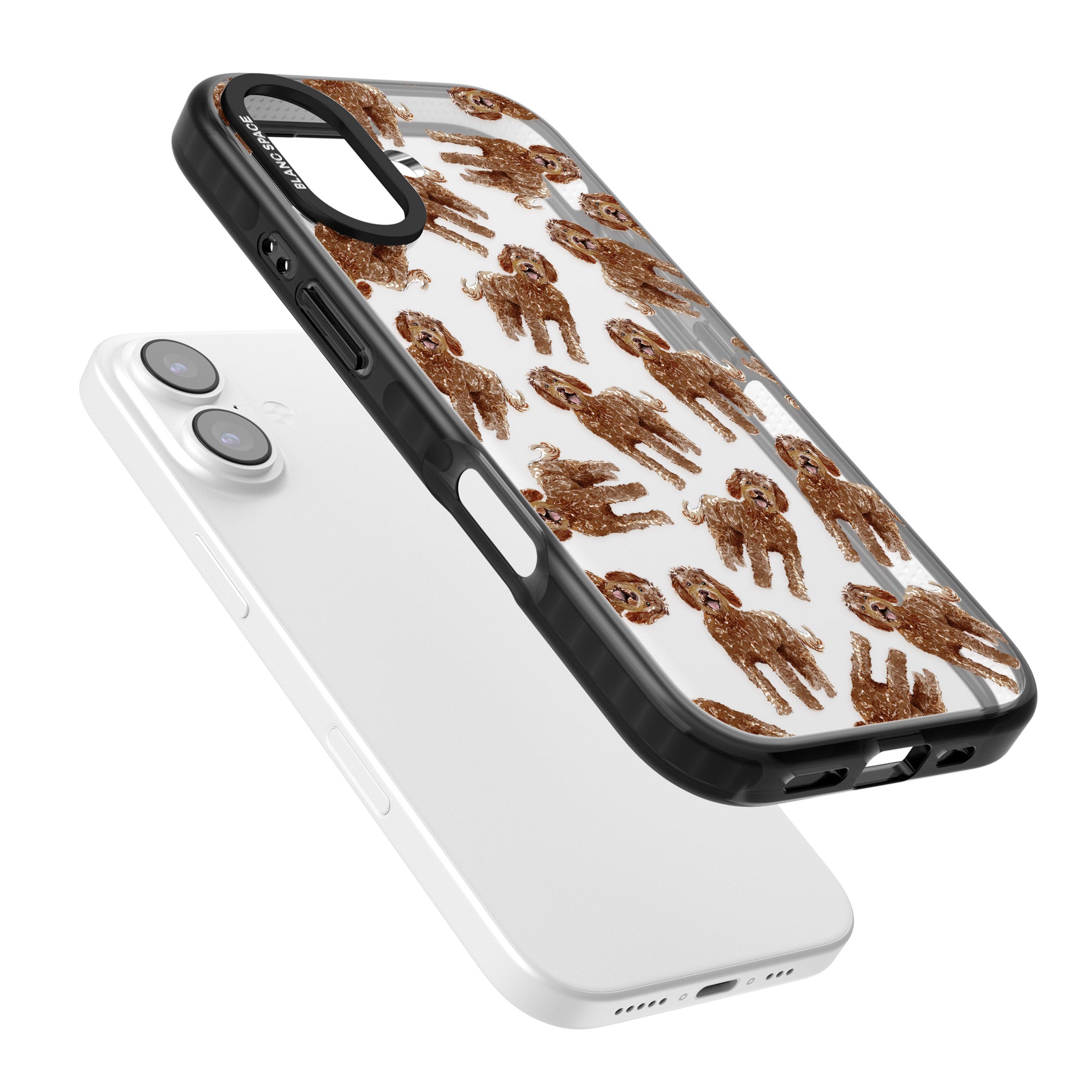 Labradoodle Brown Pattern iPhone 17 Impact Black Phone Case Colours