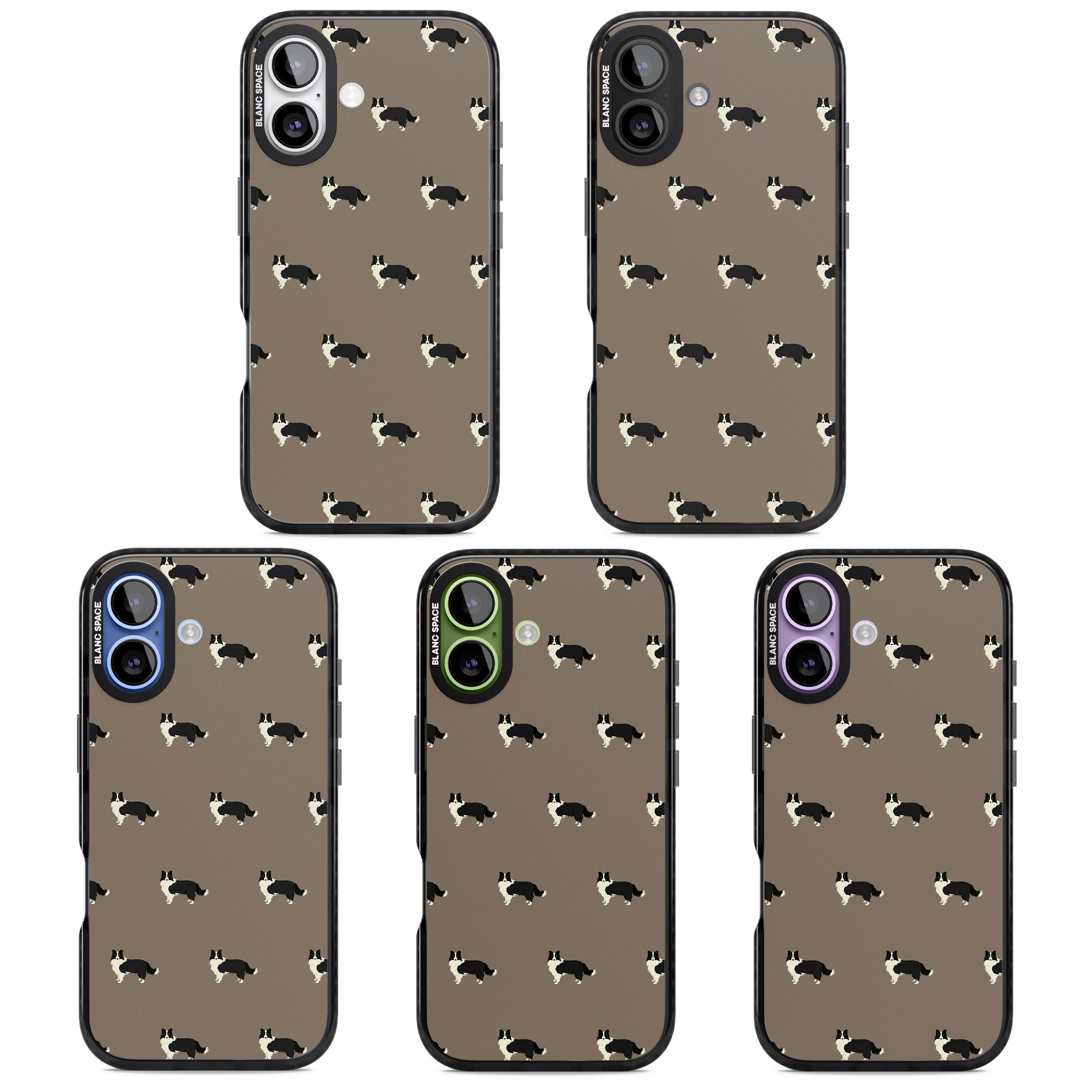 Border Collie Pattern Classic iPhone 17 Impact Black Phone Case APT Impact Protection