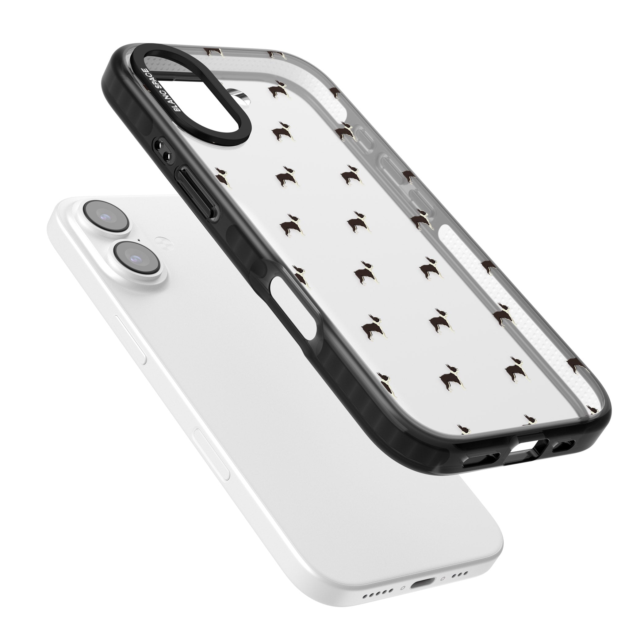 Boston Terrier Pattern iPhone 17 Impact Black Phone Case Colours