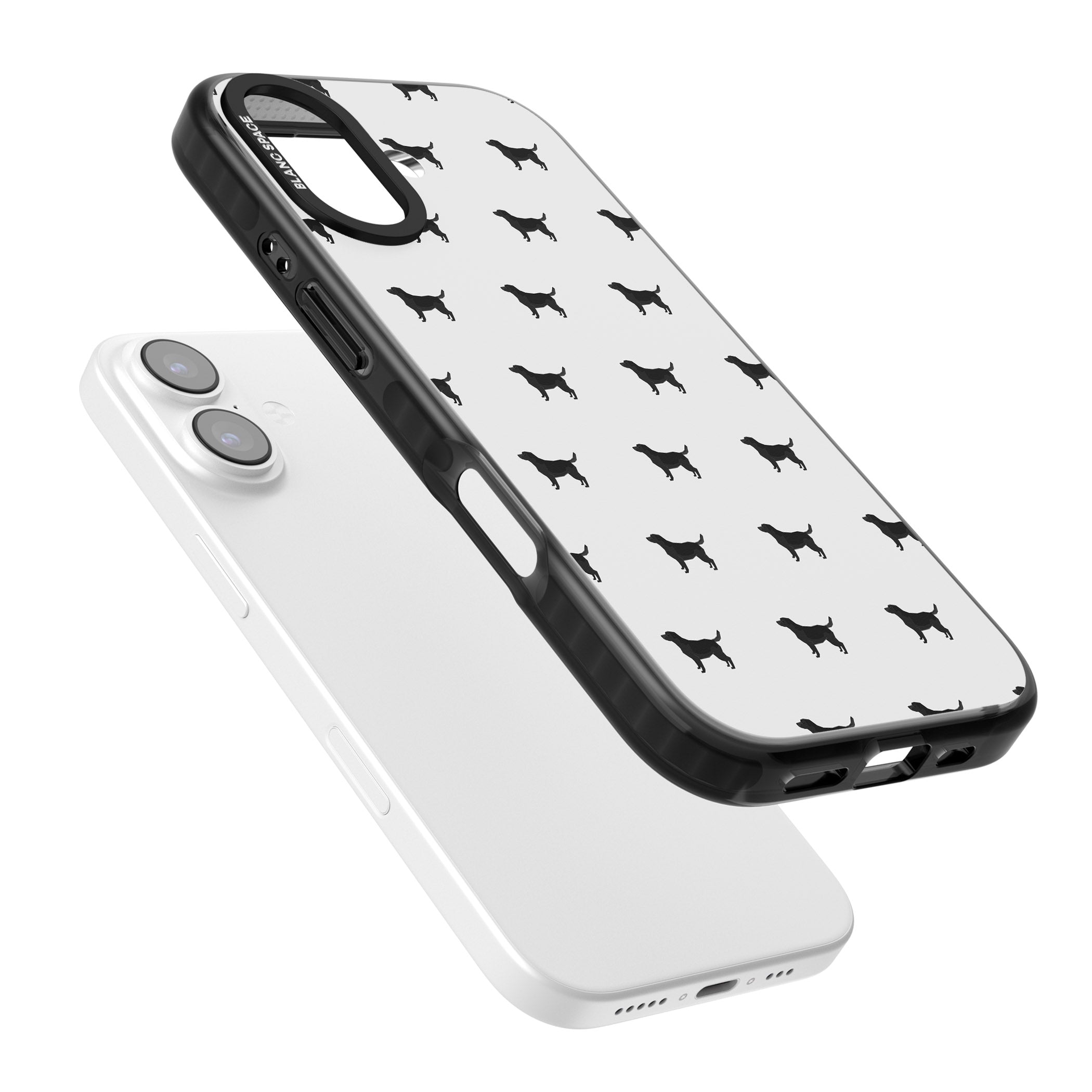 Black Labrador Spot Pattern iPhone 17 Impact Black Phone Case Colours
