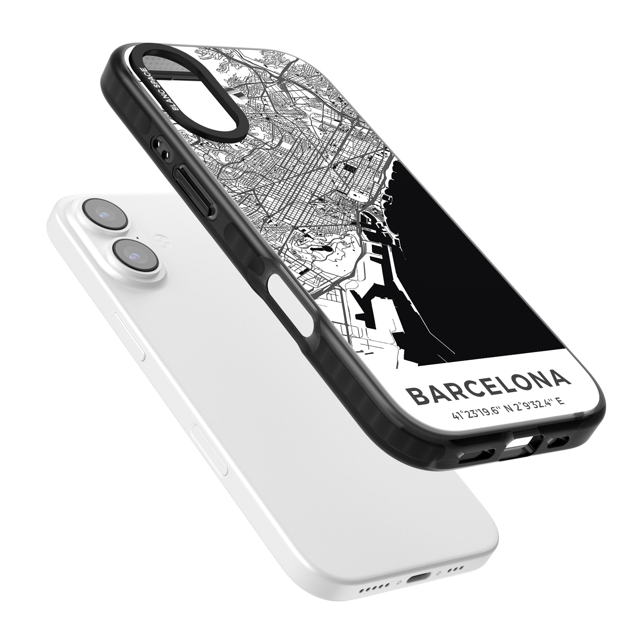Barcelona Map iPhone 17 Impact Black Phone Case Colours
