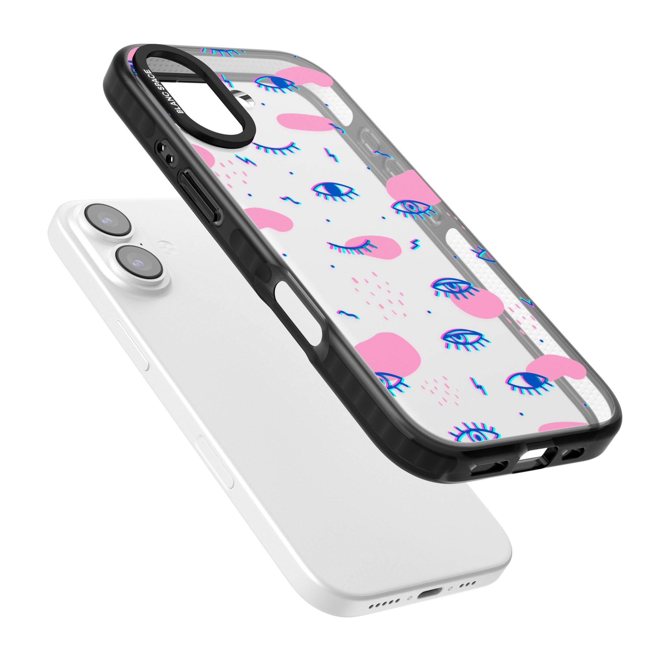 Pink Eye Pattern iPhone 17 Impact Black Phone Case Colours