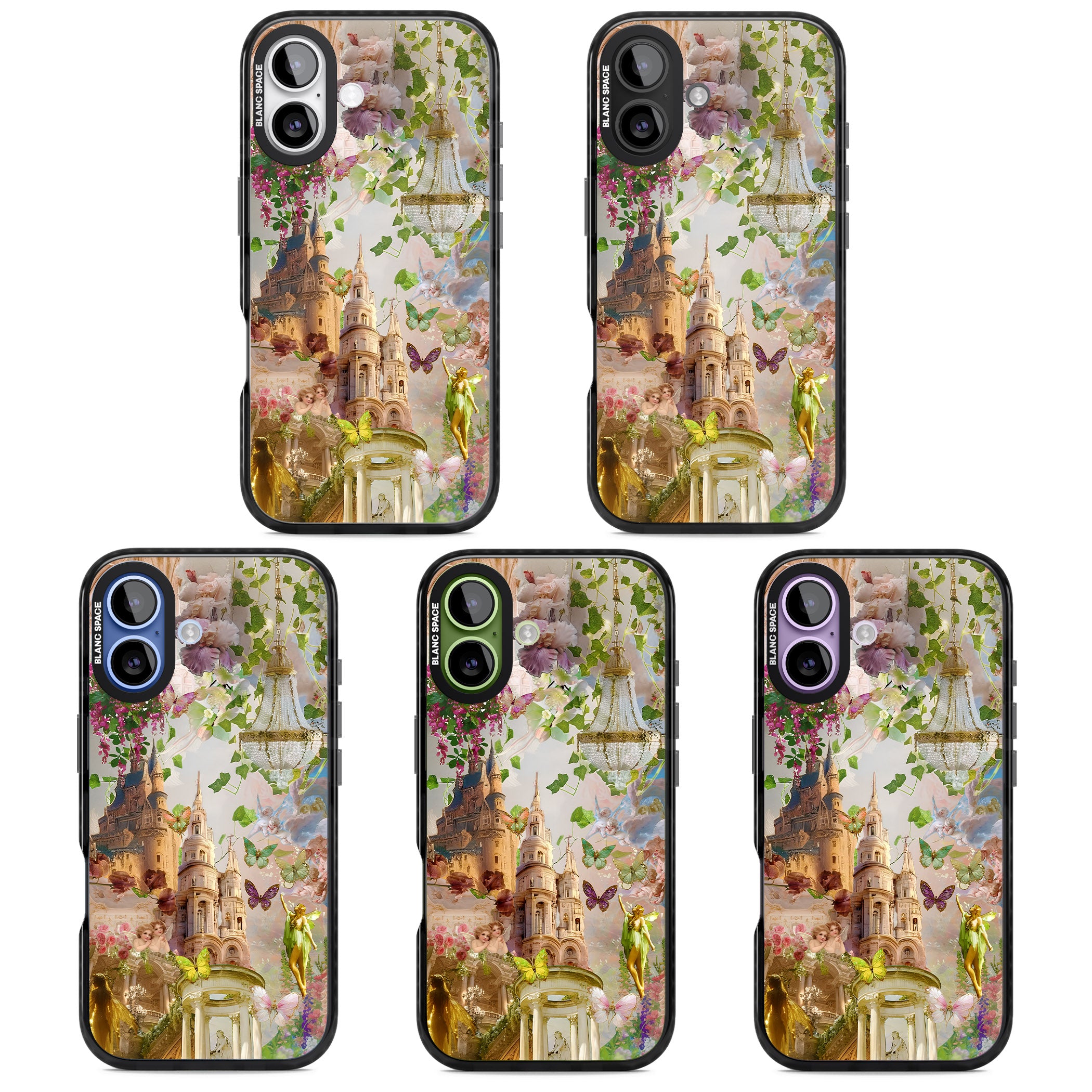 Fairies & Castles Collage iPhone 17 Impact Black Phone Case APT Impact Protection