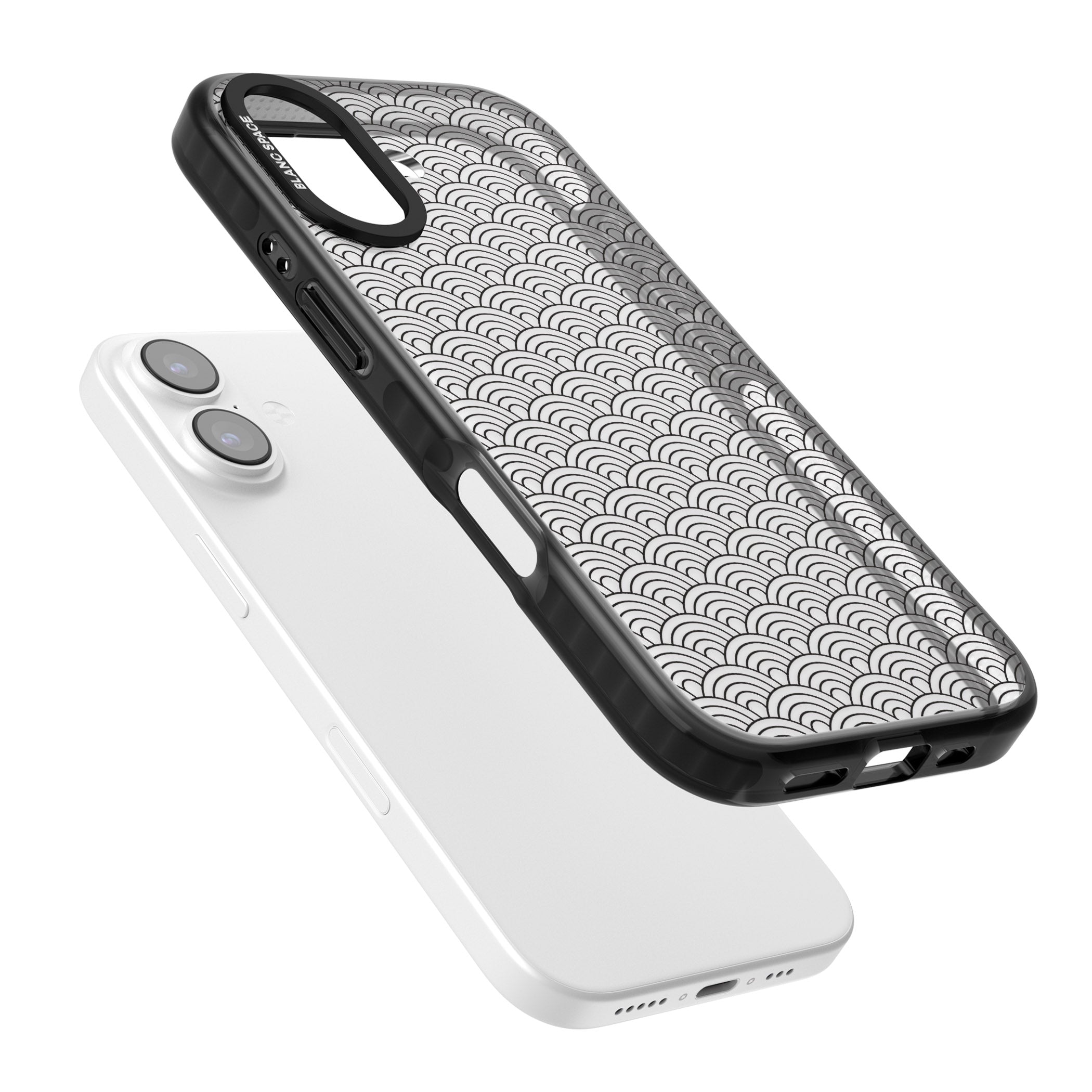 Scalloped Waves iPhone 17 Impact Black Phone Case Colours