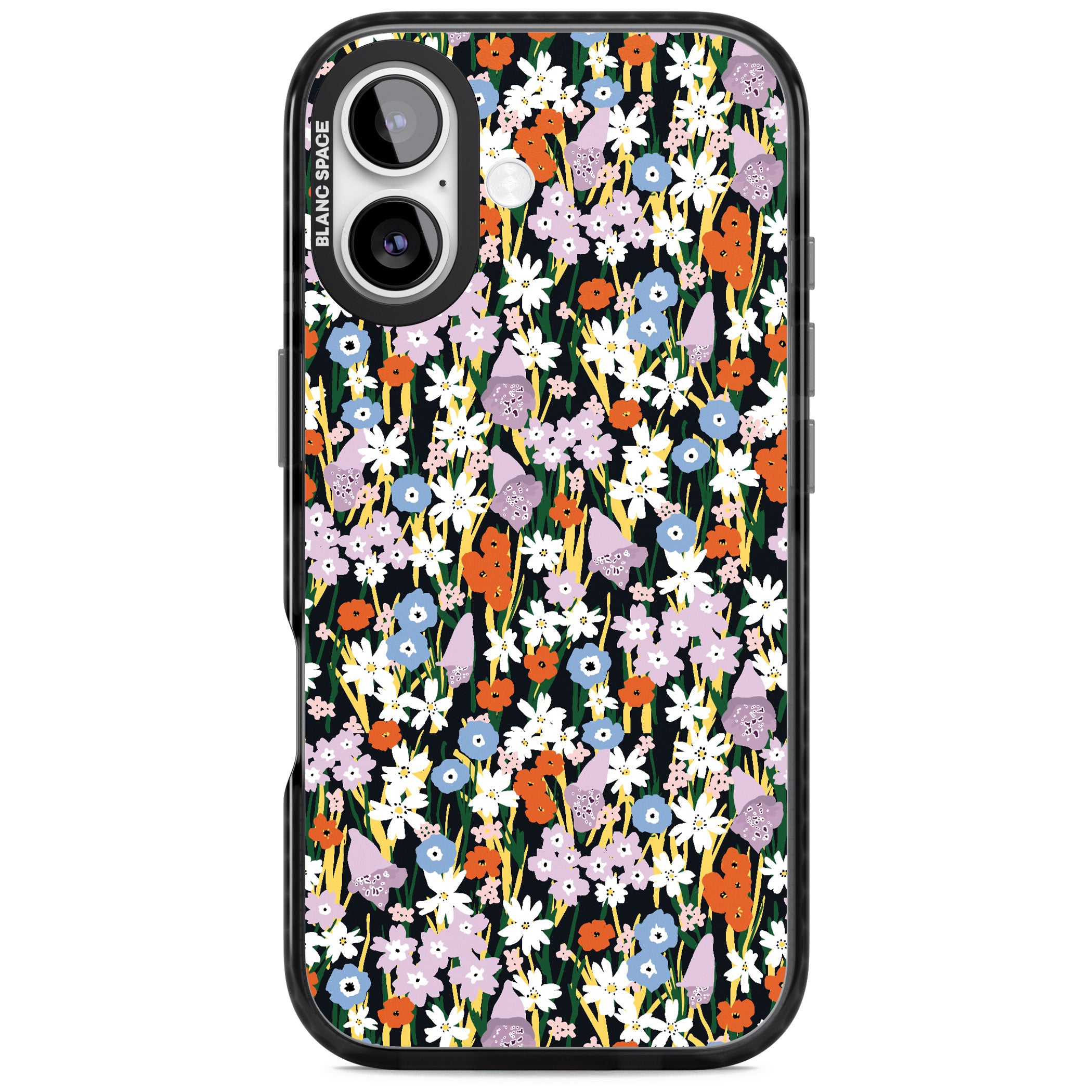 Energetic Floral Mix iPhone 17 Impact Black Phone Case