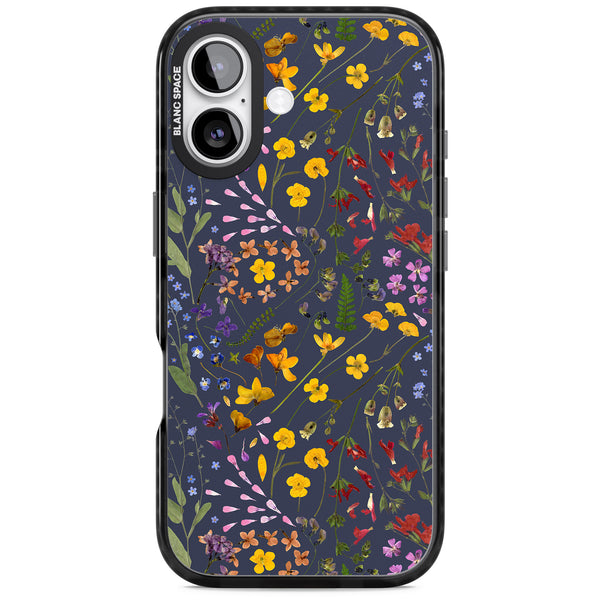 Wildflowers & Leaves In Navy