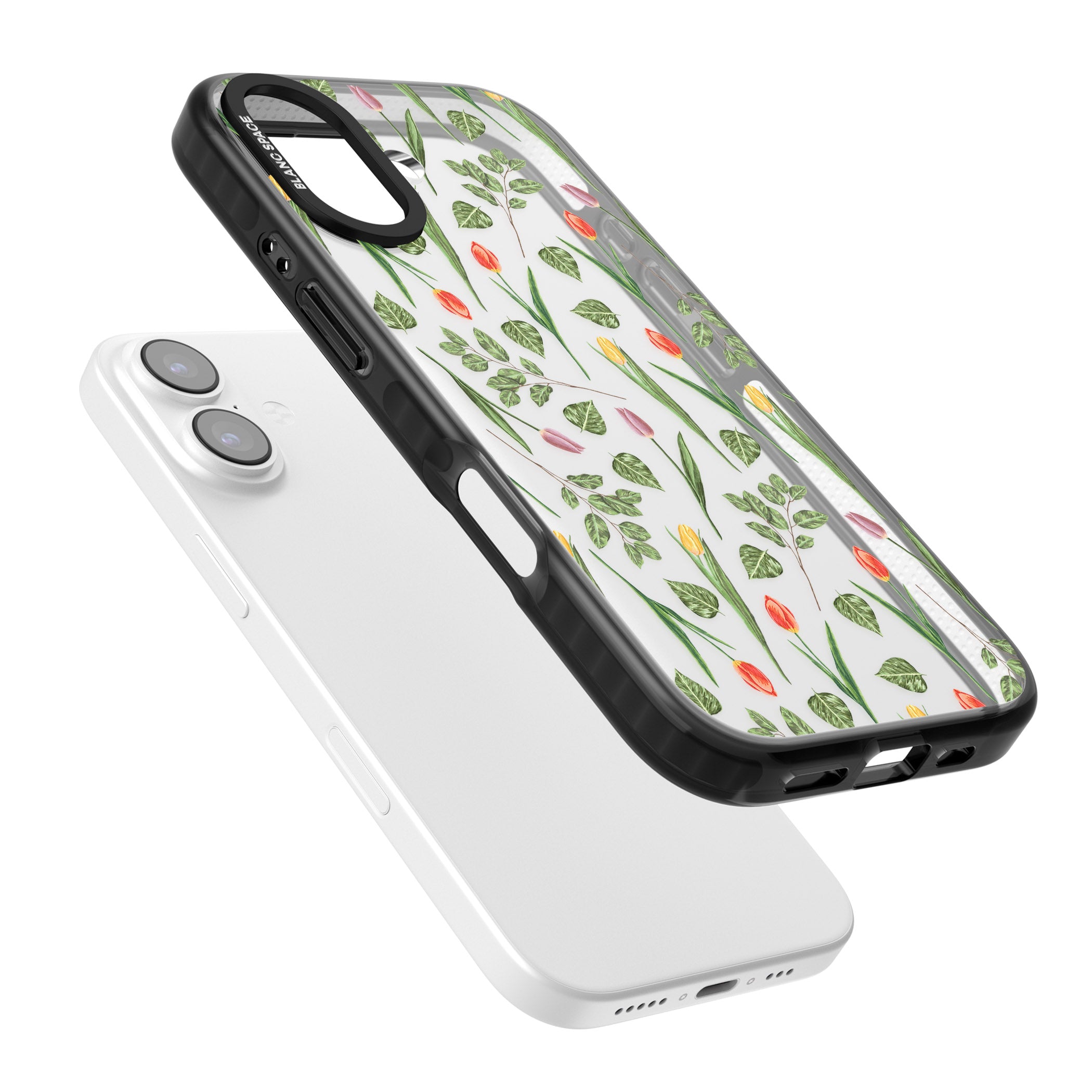 Spring Tulips Floral iPhone 17 Impact Black Phone Case Colours