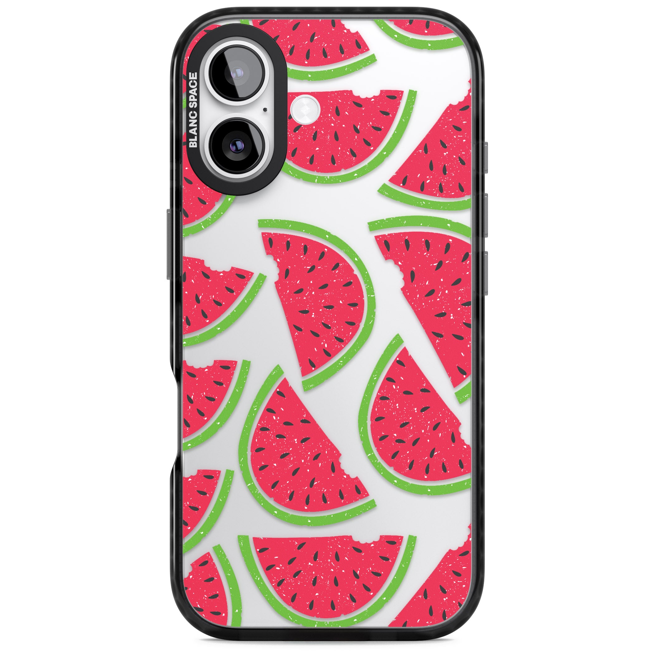Watermelon Pattern iPhone 17 Impact Black Phone Case
