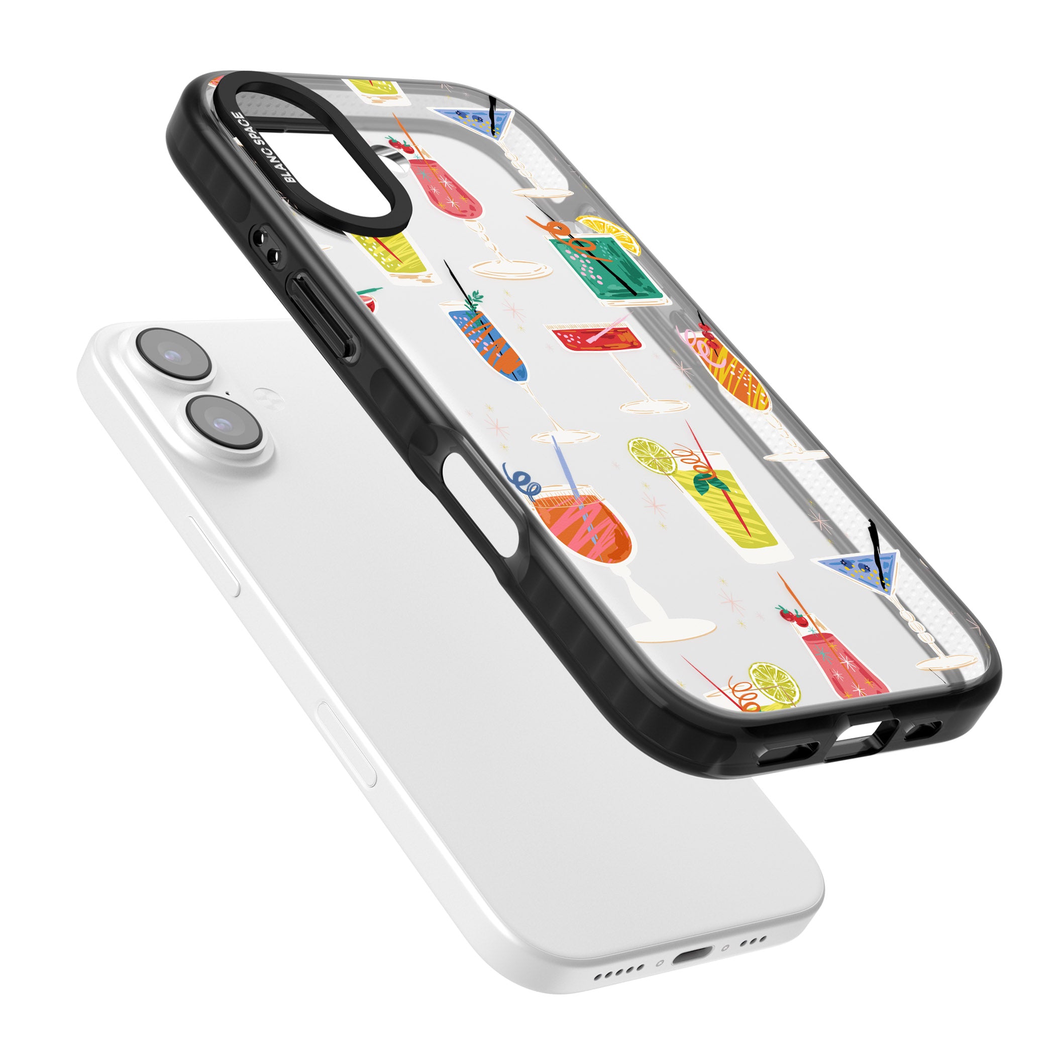 Retro Cocktails iPhone 17 Impact Black Phone Case Colours