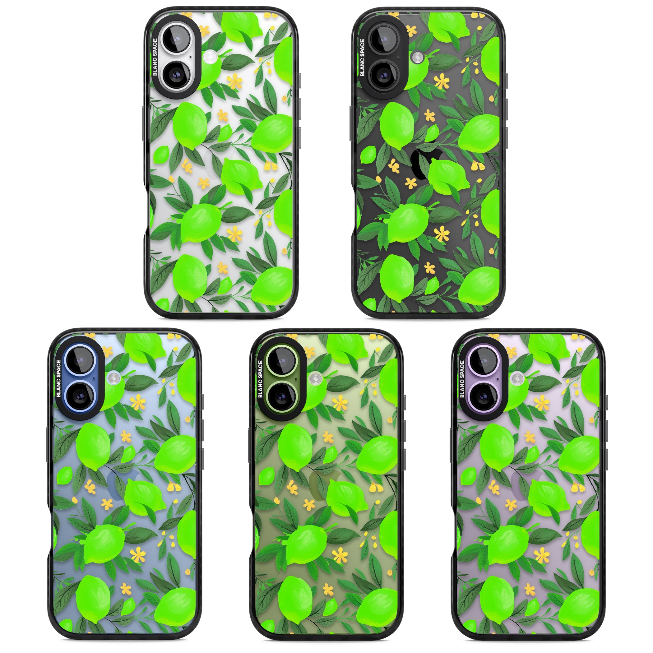 Lime Pattern iPhone 17 Impact Black Phone Case APT Impact Protection