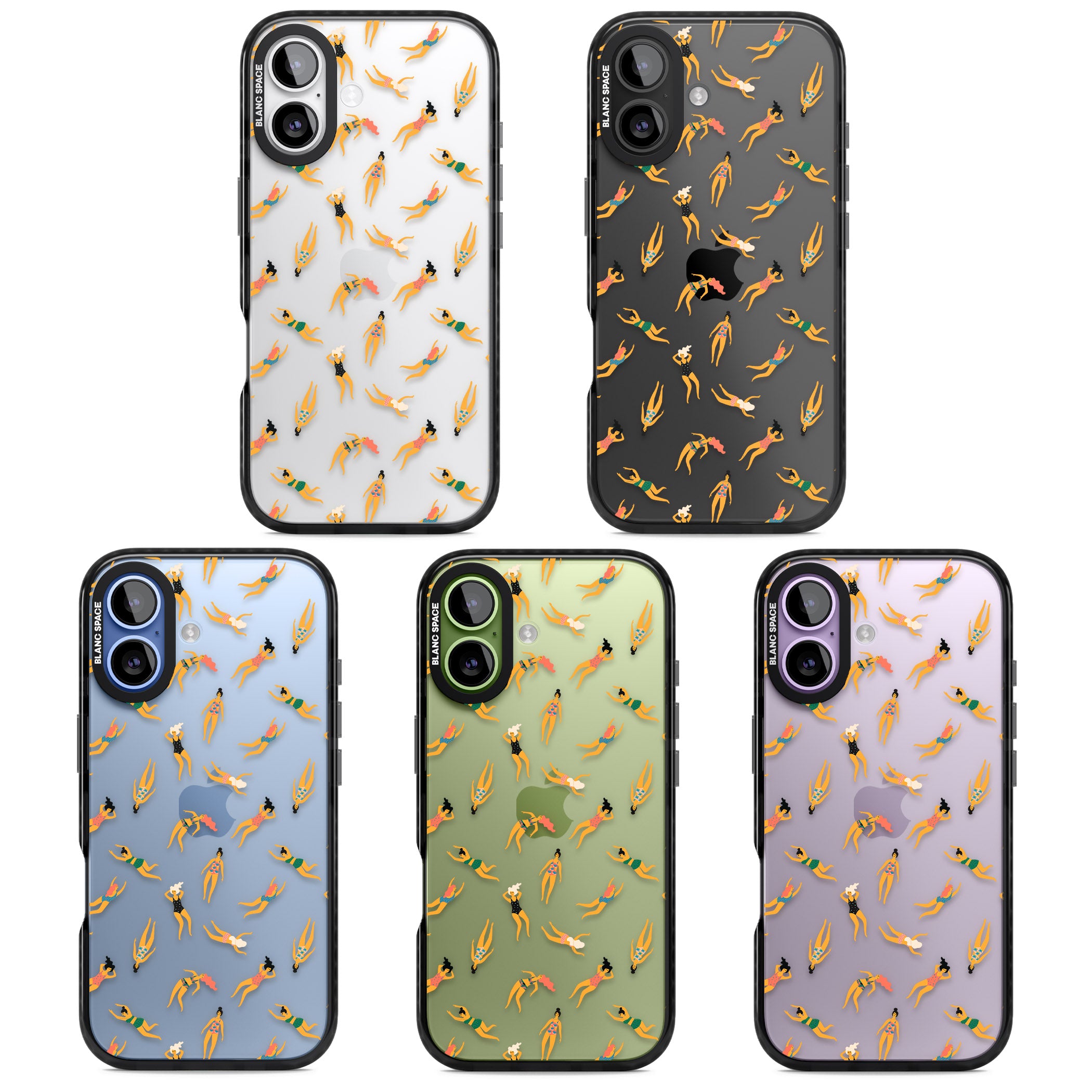 Poolside Pattern iPhone 17 Impact Black Phone Case APT Impact Protection