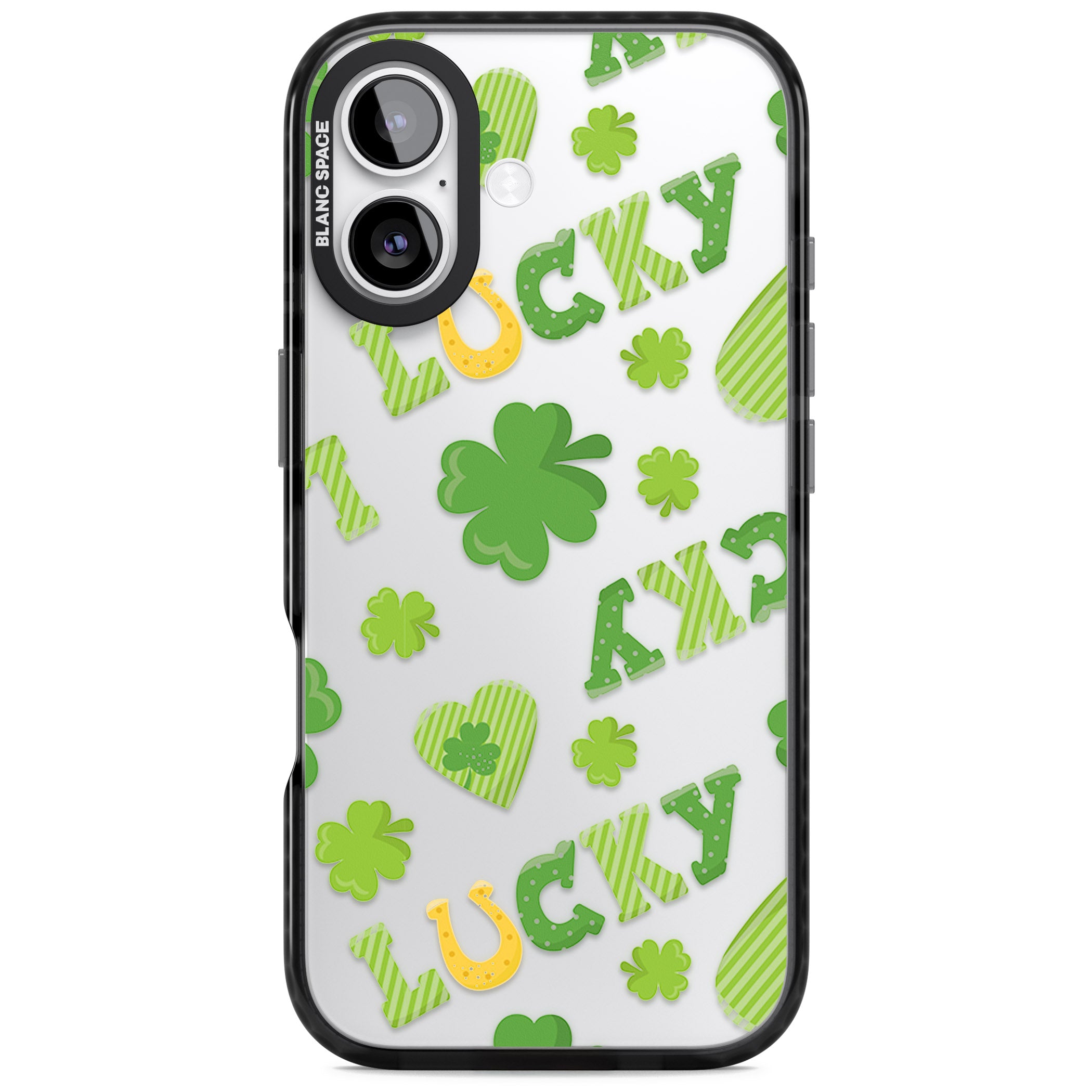 Lucky Irish Clover iPhone 17 Impact Black Phone Case